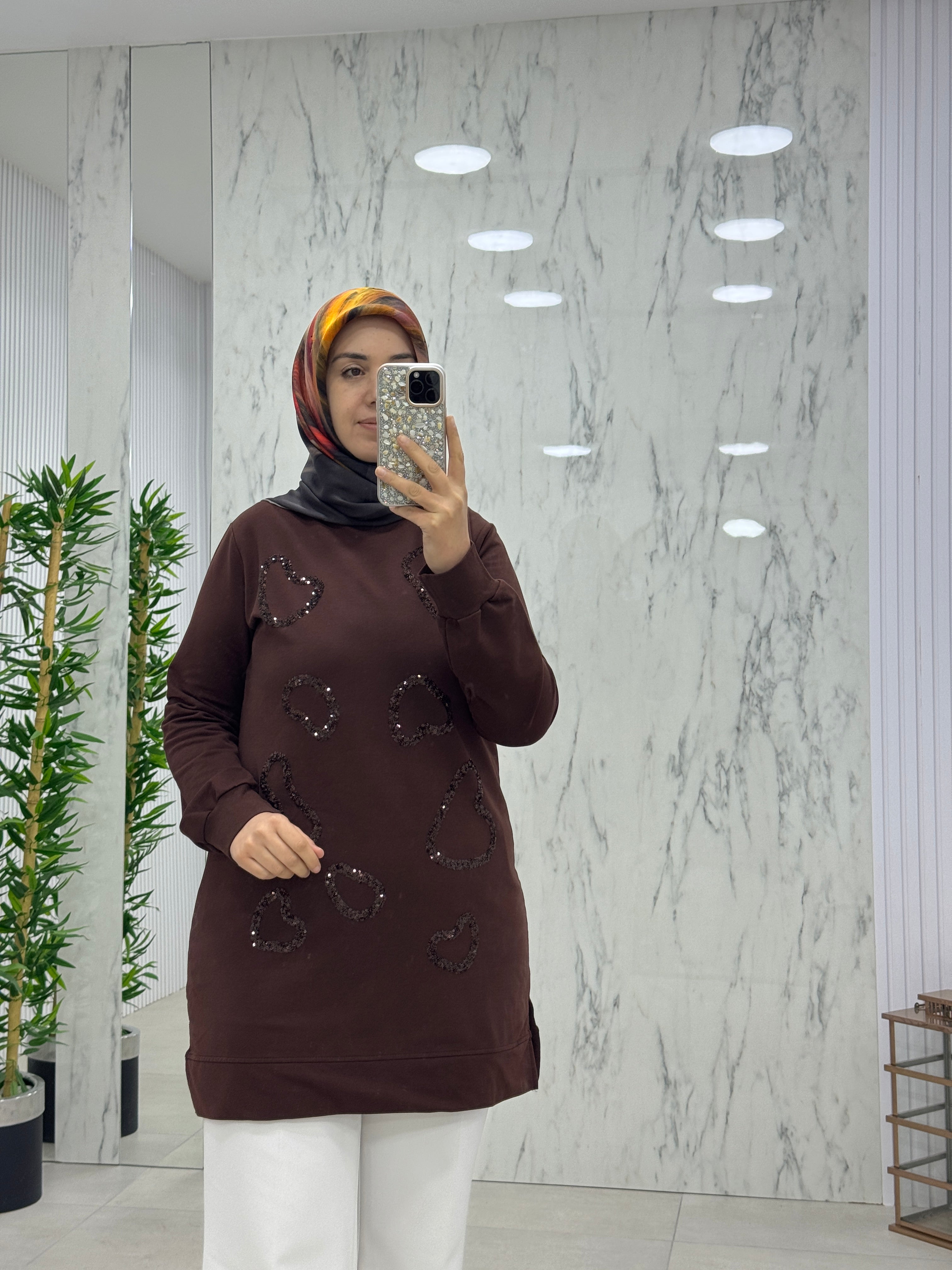 AYŞE AKAY PULLU NAKIŞLI TUNİK