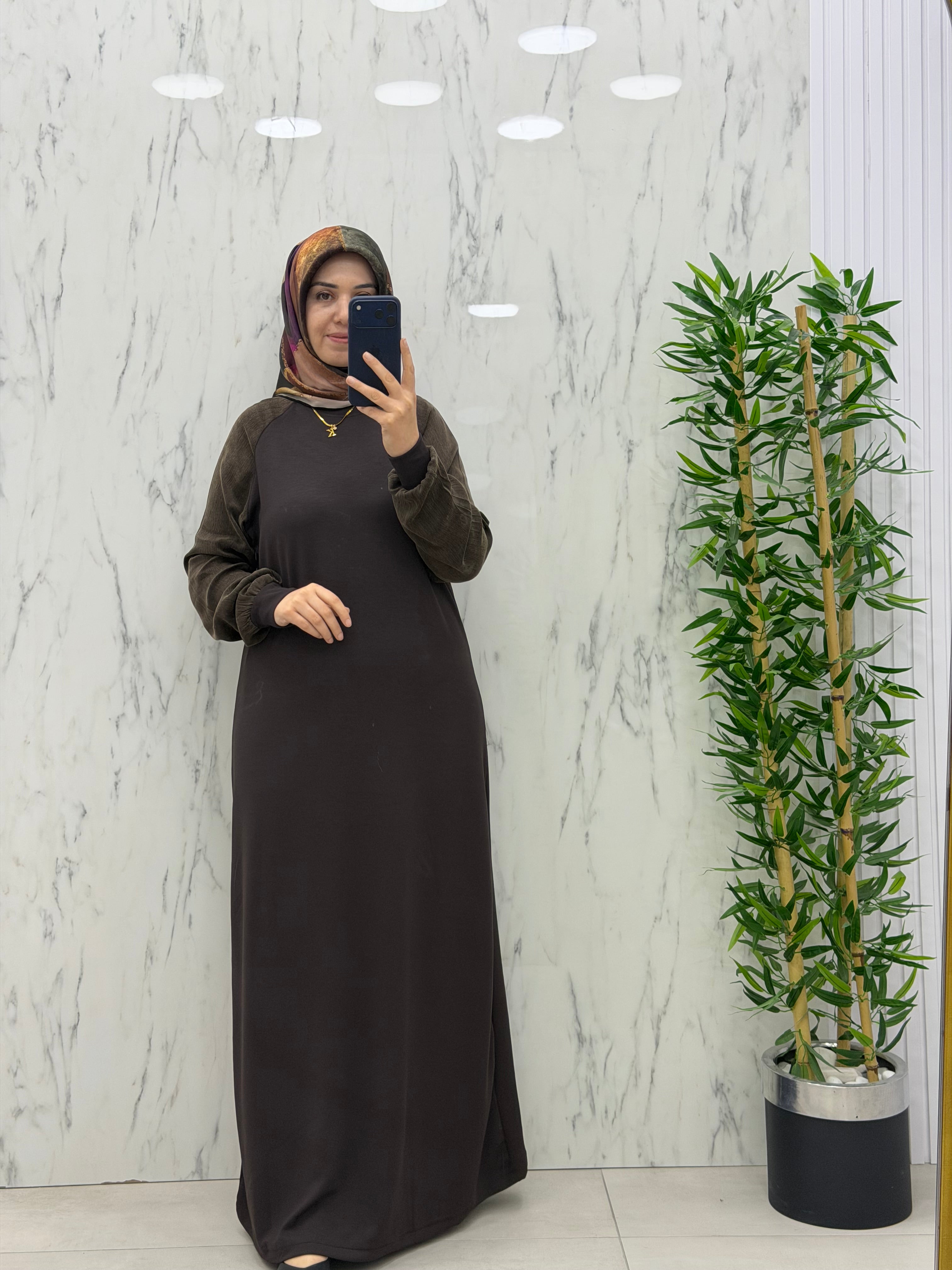 AYŞE AKAY CUPRA MODAL ELBİSE(1011)