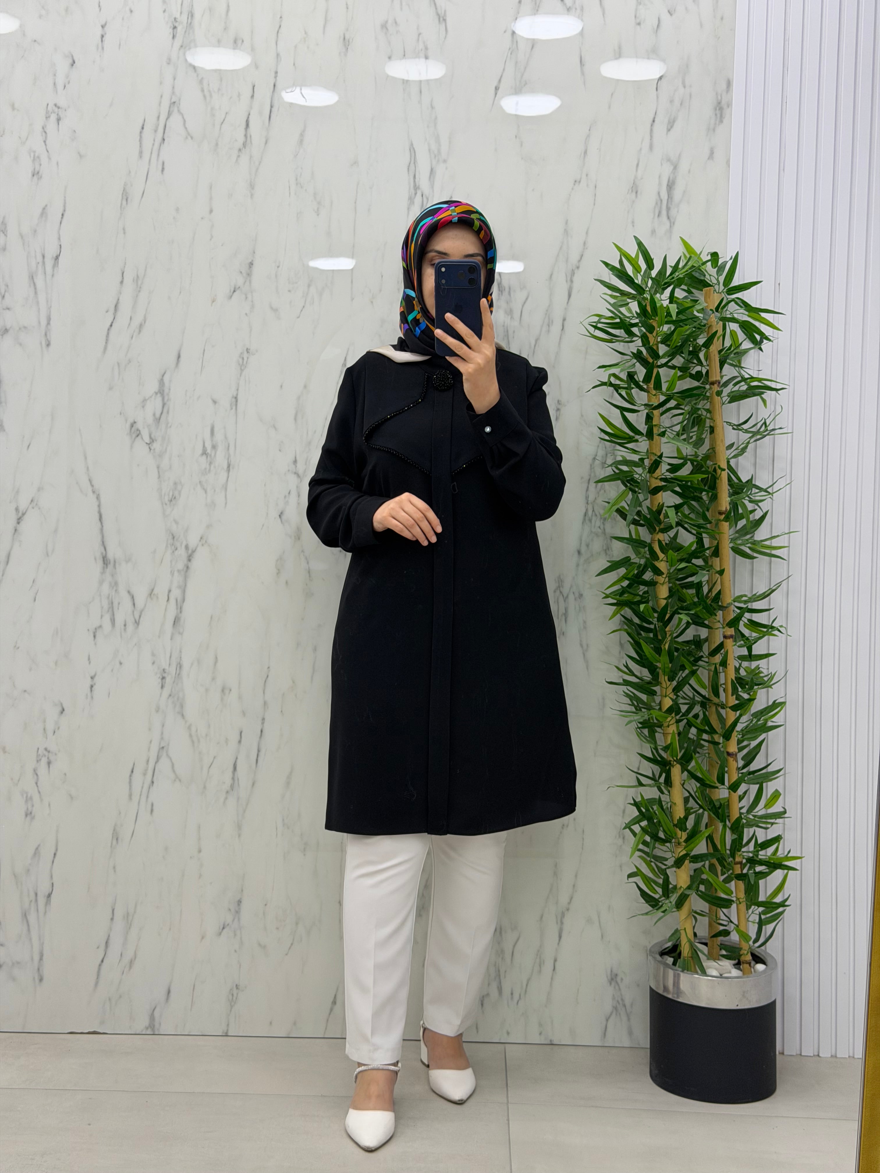 MODA İLDEM BROŞ DETAYLI TUNİK(2203)