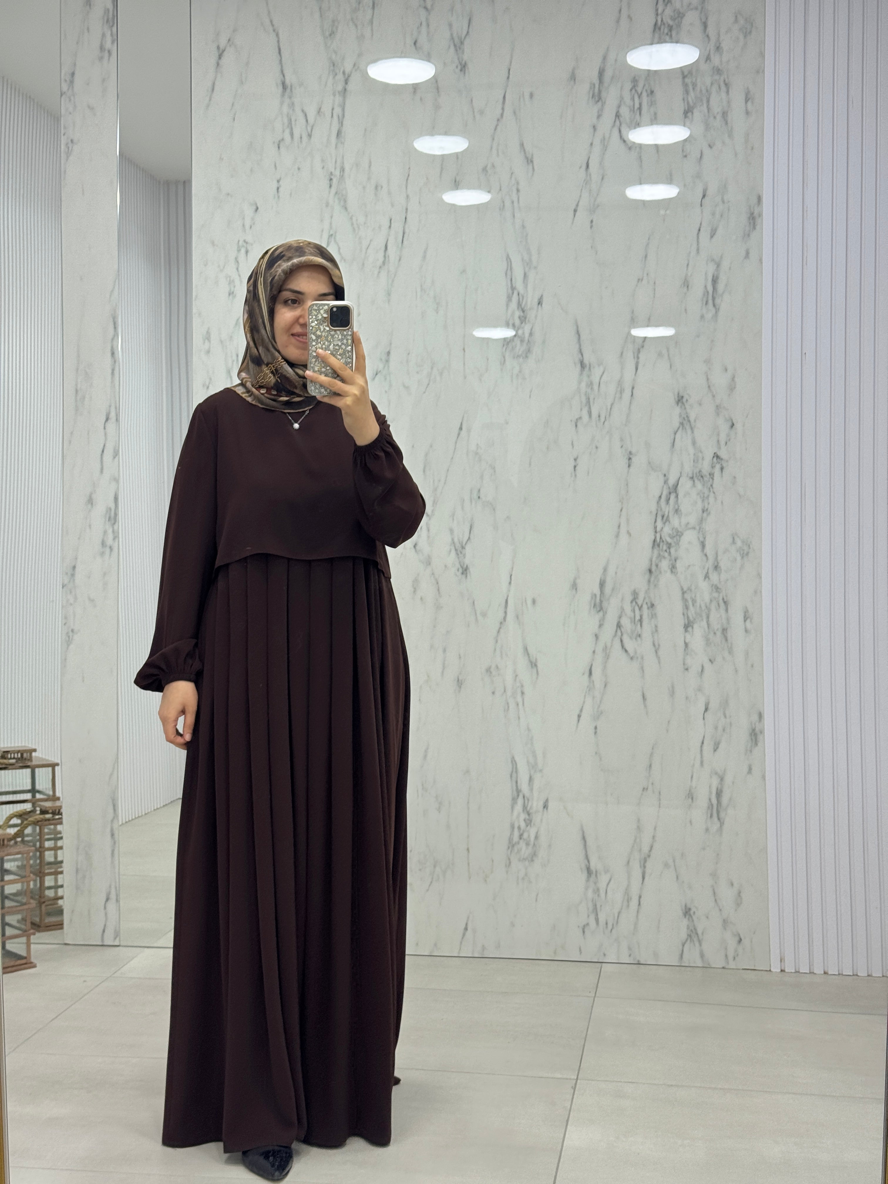 MUSAB PELERİNLİ ELBİSE/FERACE (8610)