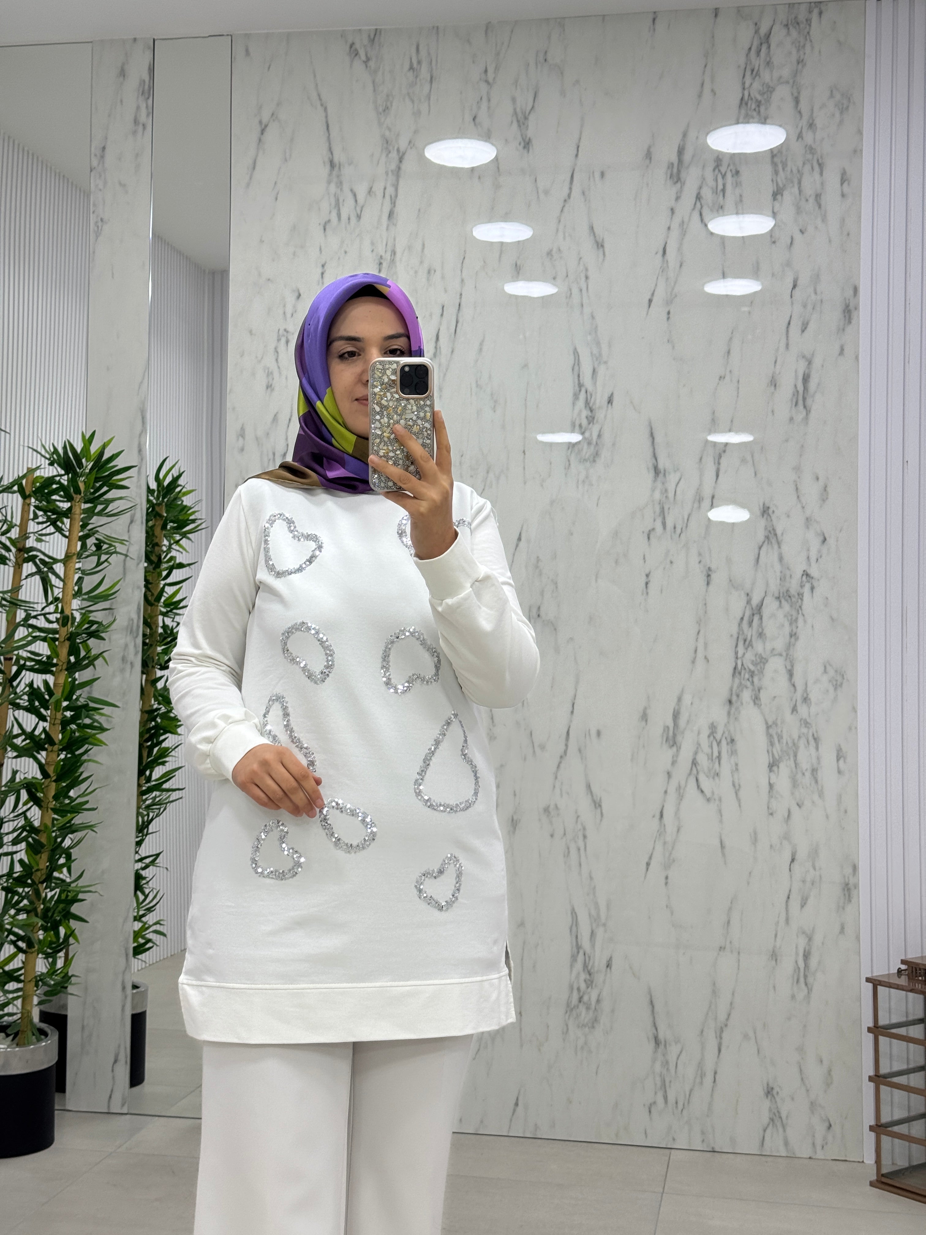 AYŞE AKAY PULLU NAKIŞLI TUNİK