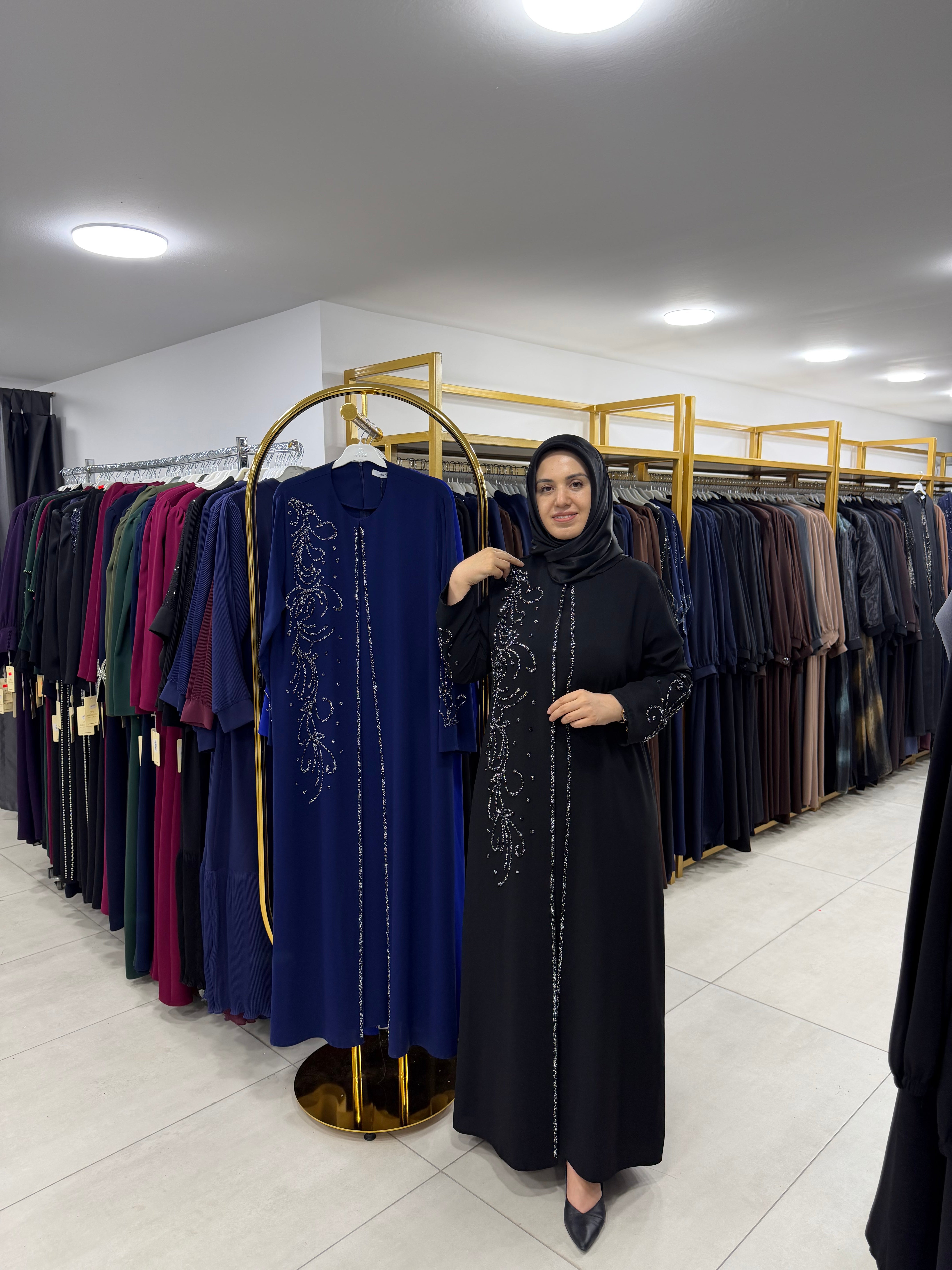 NİHAL TAŞLI İKİLİ GÖRÜNÜMLÜ ABAYA