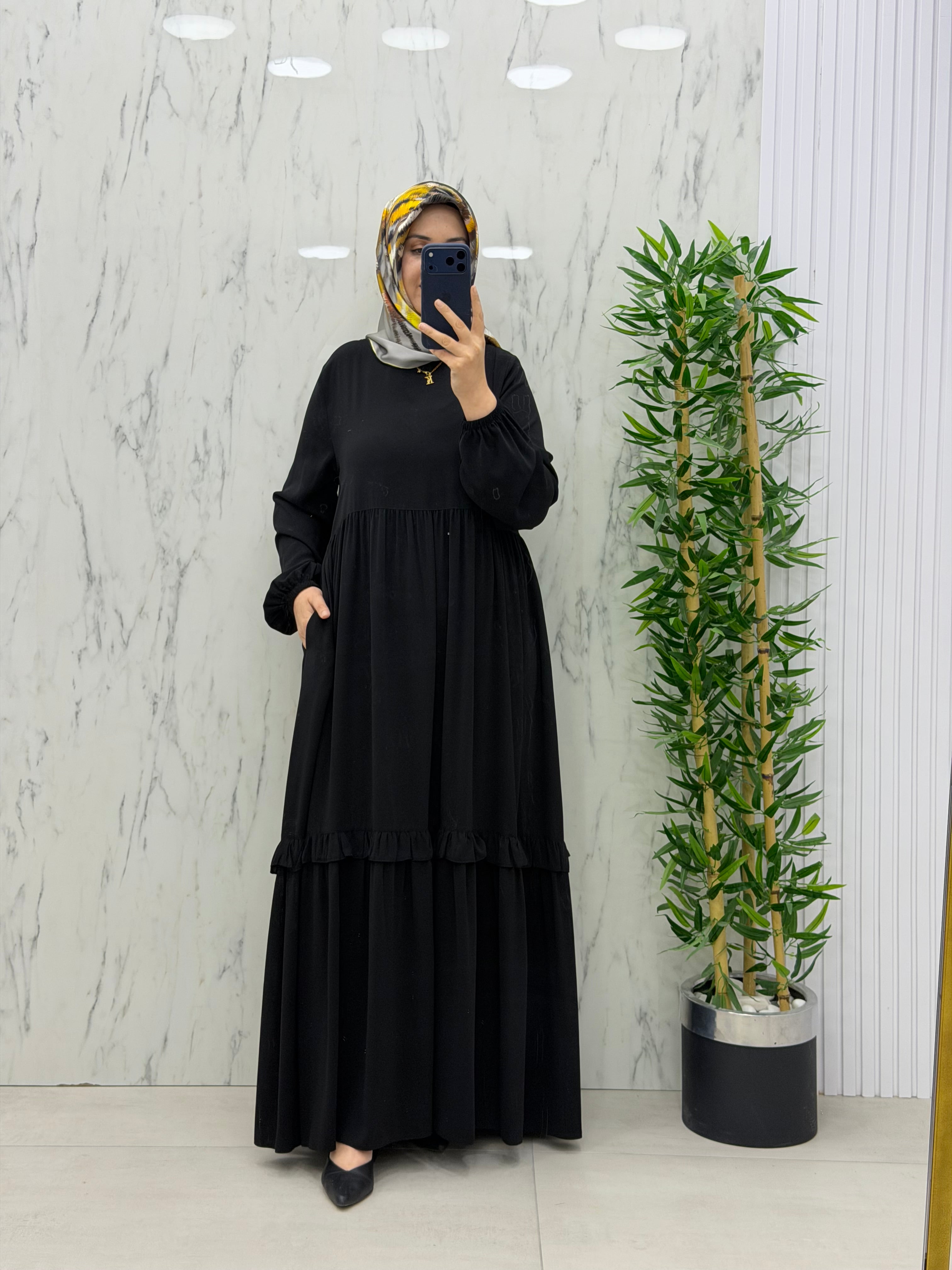 MUSAB FIRFIR GEÇİŞLİ ELBİSE(8616)