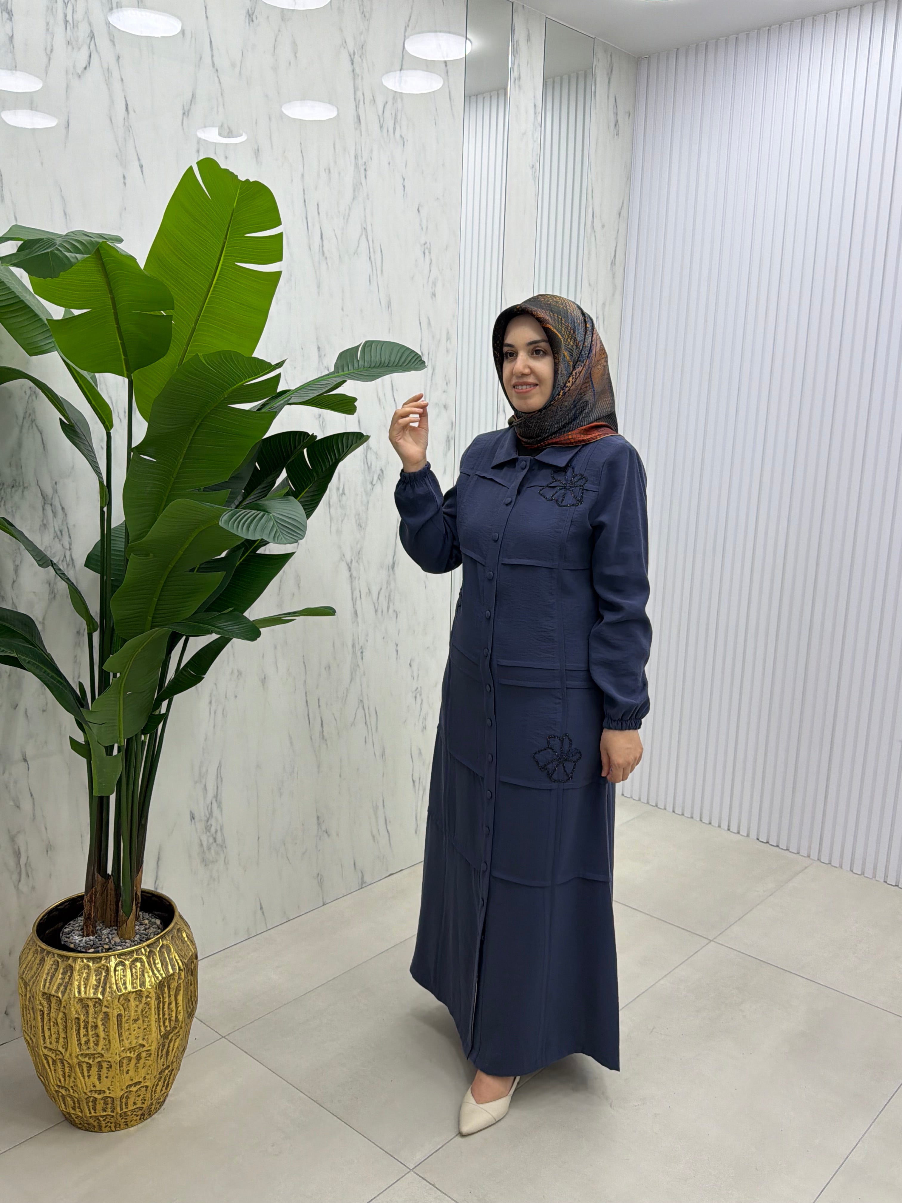 SARMODA GÖMLEK ELBİSE (6001)