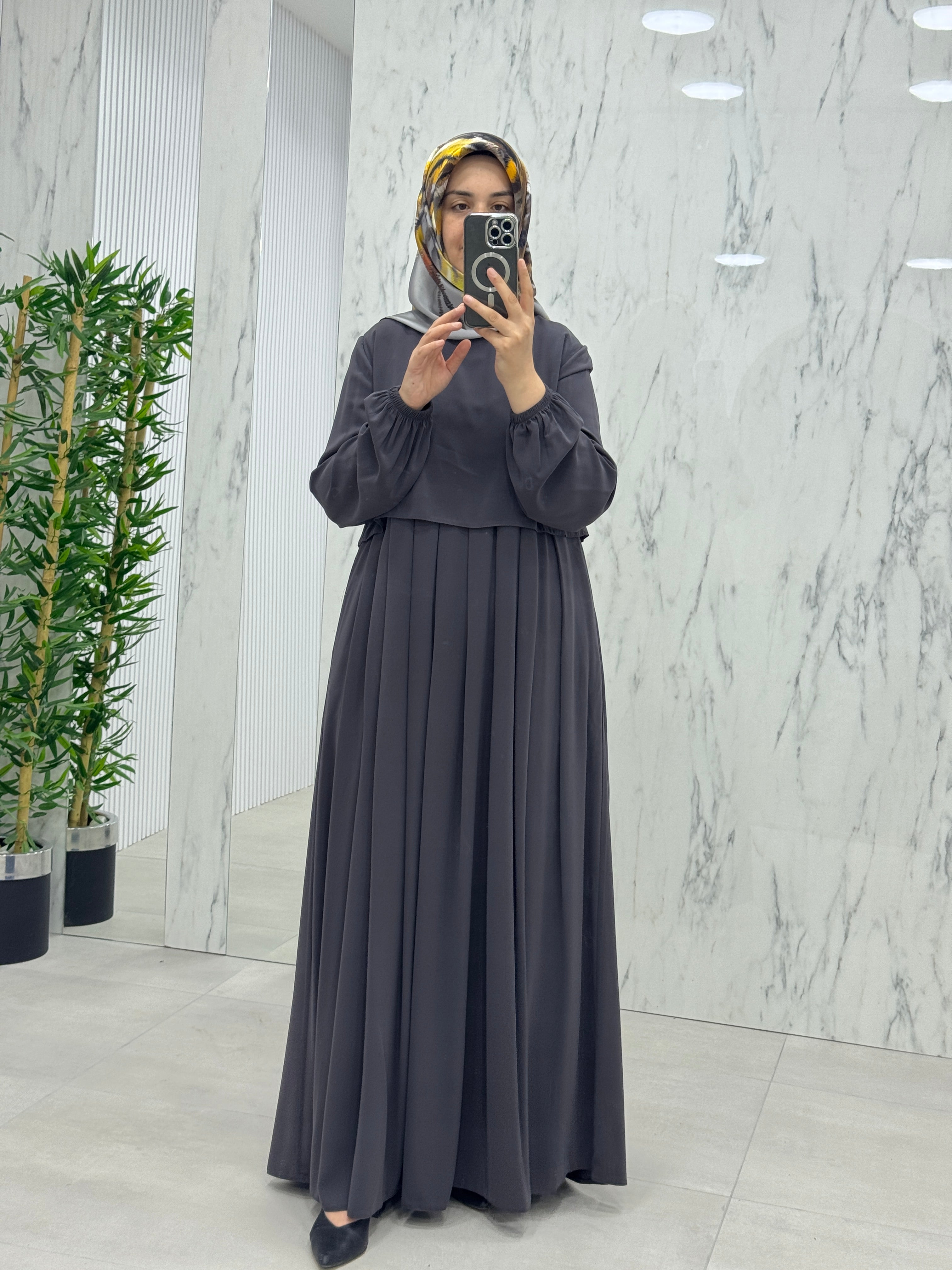 MUSAB PELERİNLİ ELBİSE/FERACE (8610)