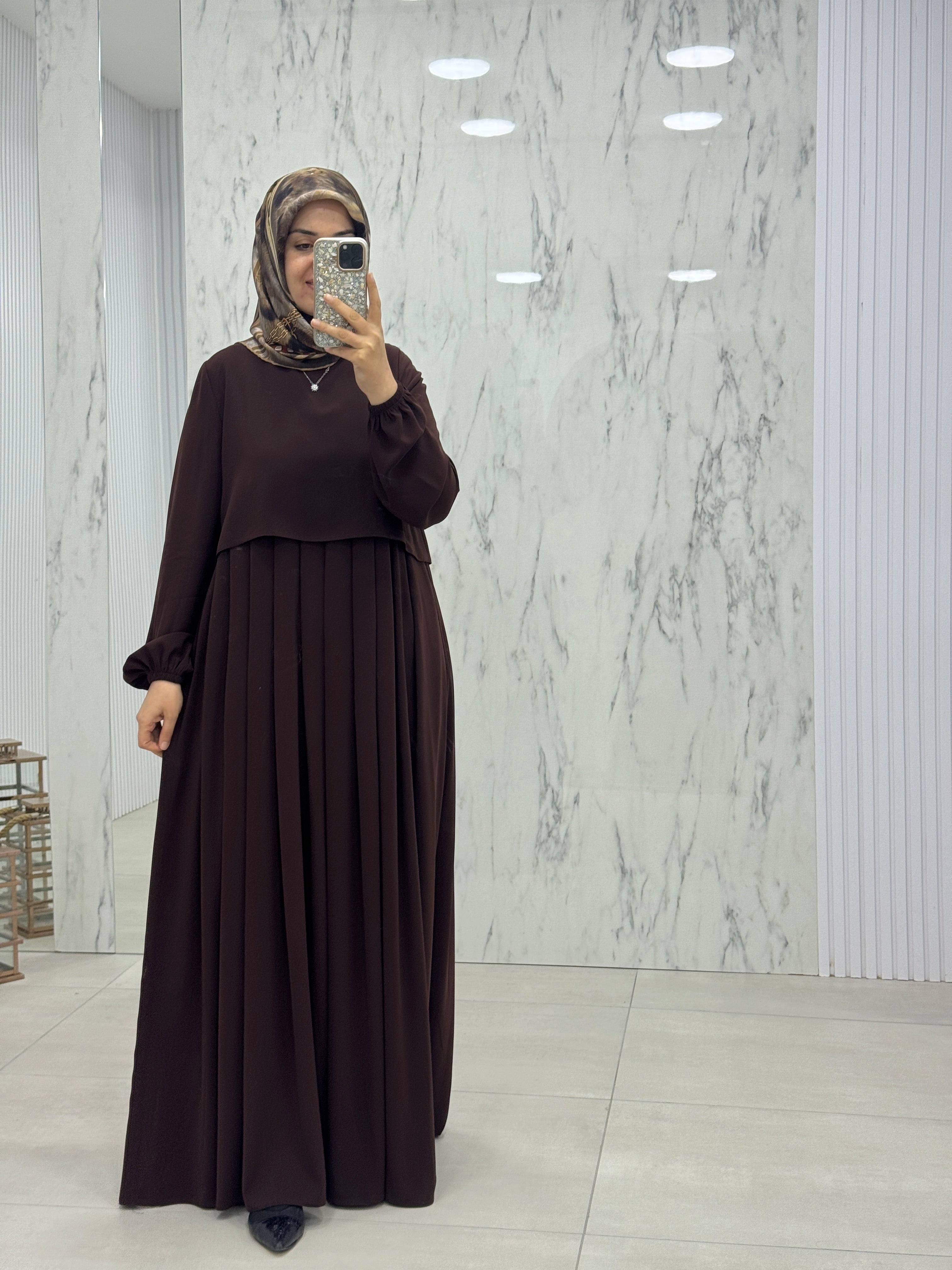 MUSAB PELERİNLİ ELBİSE/FERACE (8610)