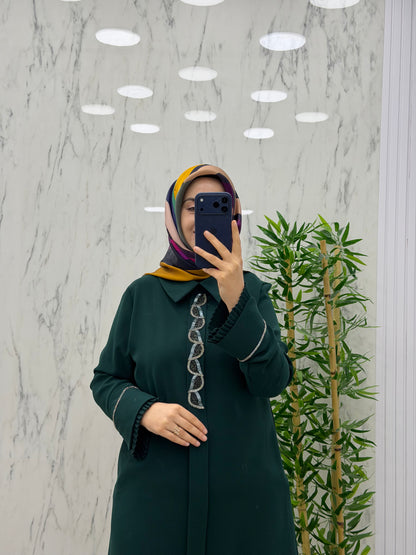 MODA İLDEM KOL VE YAKA DETAYLI TUNİK(2111)