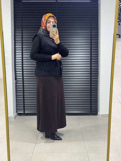 KÜBRA DÜĞMELİ ETEK