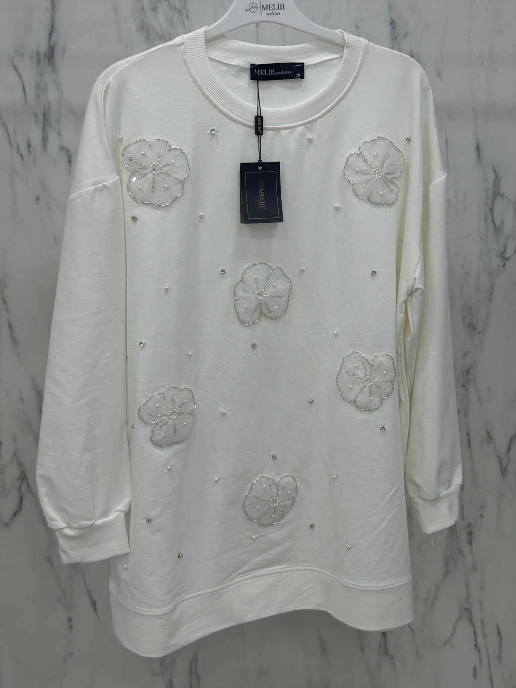 MELİH ÇİÇEK BONCUK DETAY TUNİK