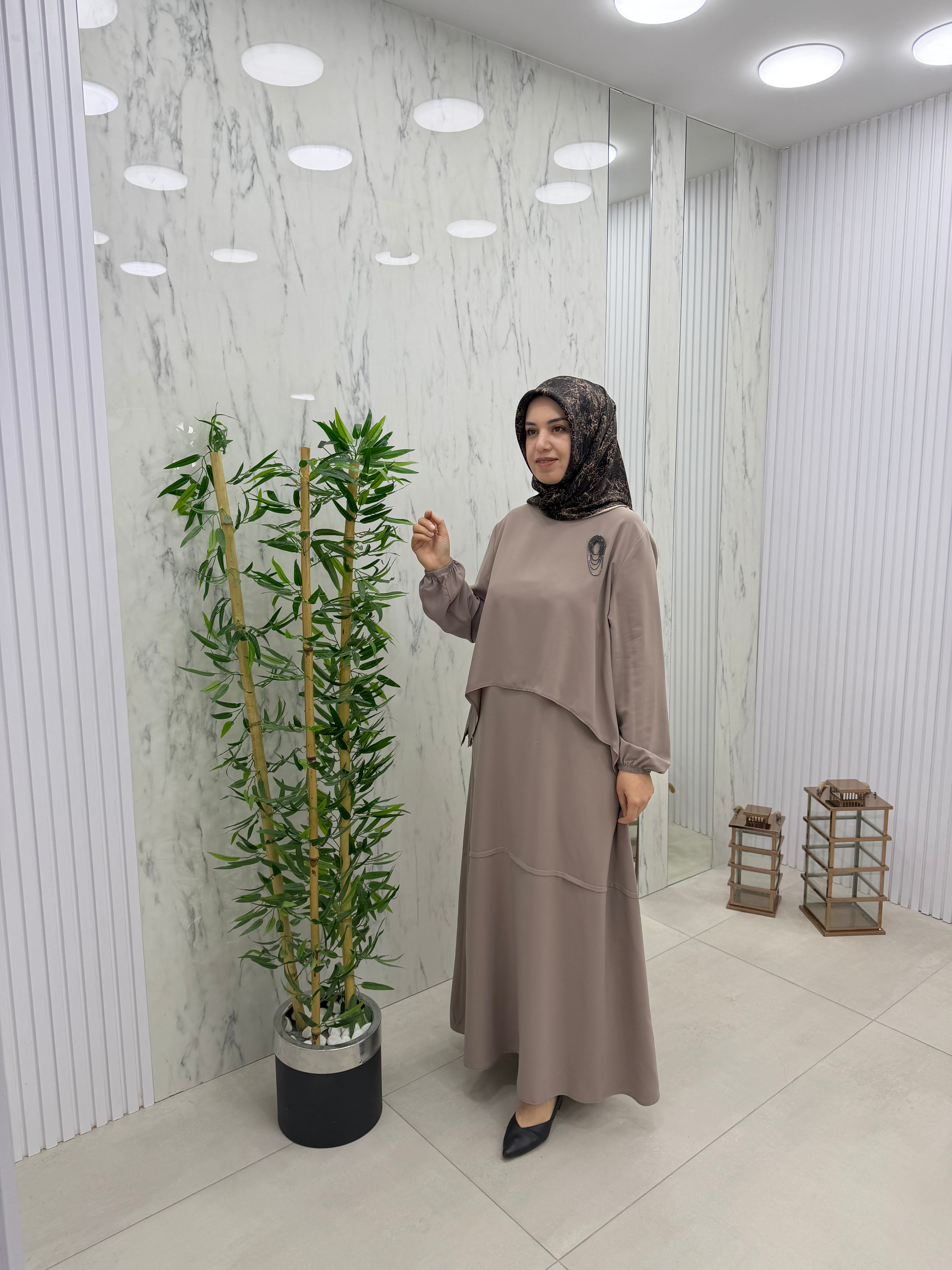 MUSAB YENİ DUBAİ ELBİSE(8621)