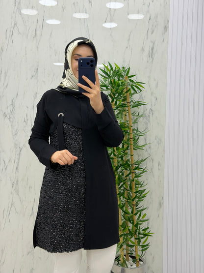 MODA İLDEM PUL PAYET TUNİK(2201)