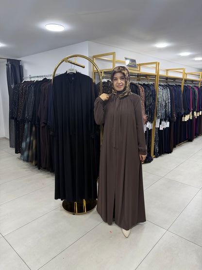 MUSAB FULAR DETAYLI TAŞ GEÇİŞLİ FERACE (7640)