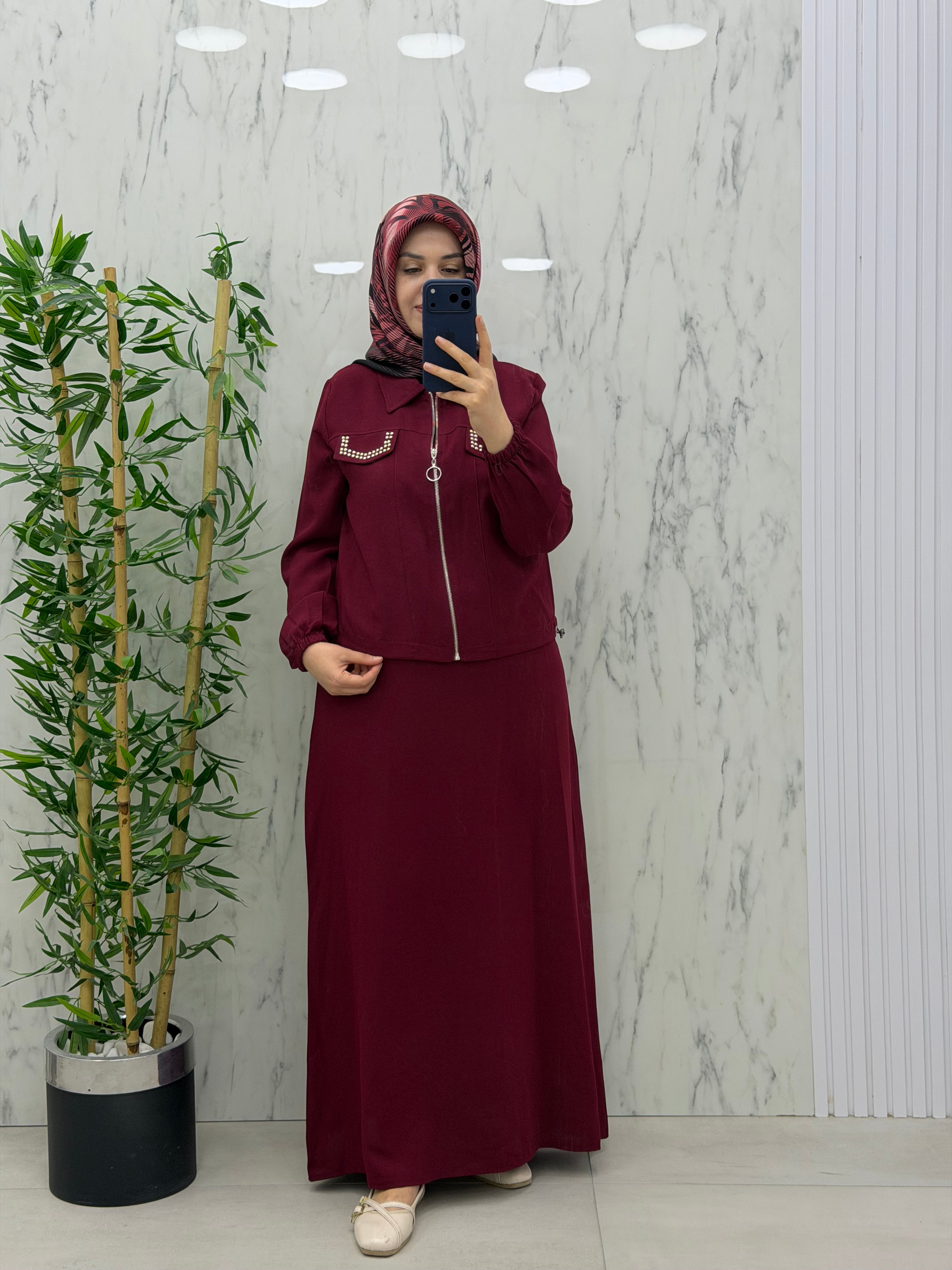 ECE TRİKO CEKETLİ ELBİSE TAKIM