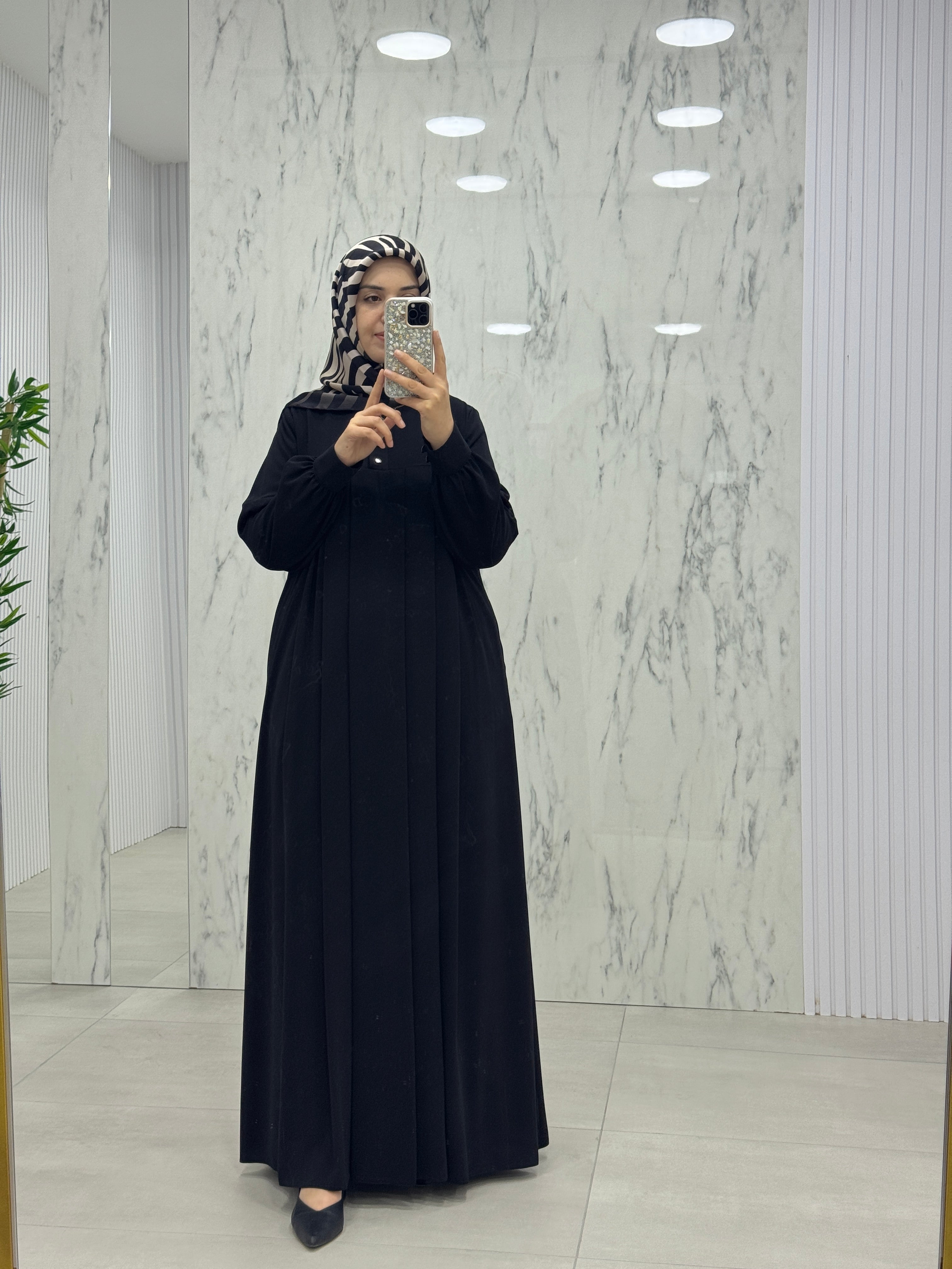 MUSAB DÜĞME DETAYLI FERACE ELBİSE(8614)