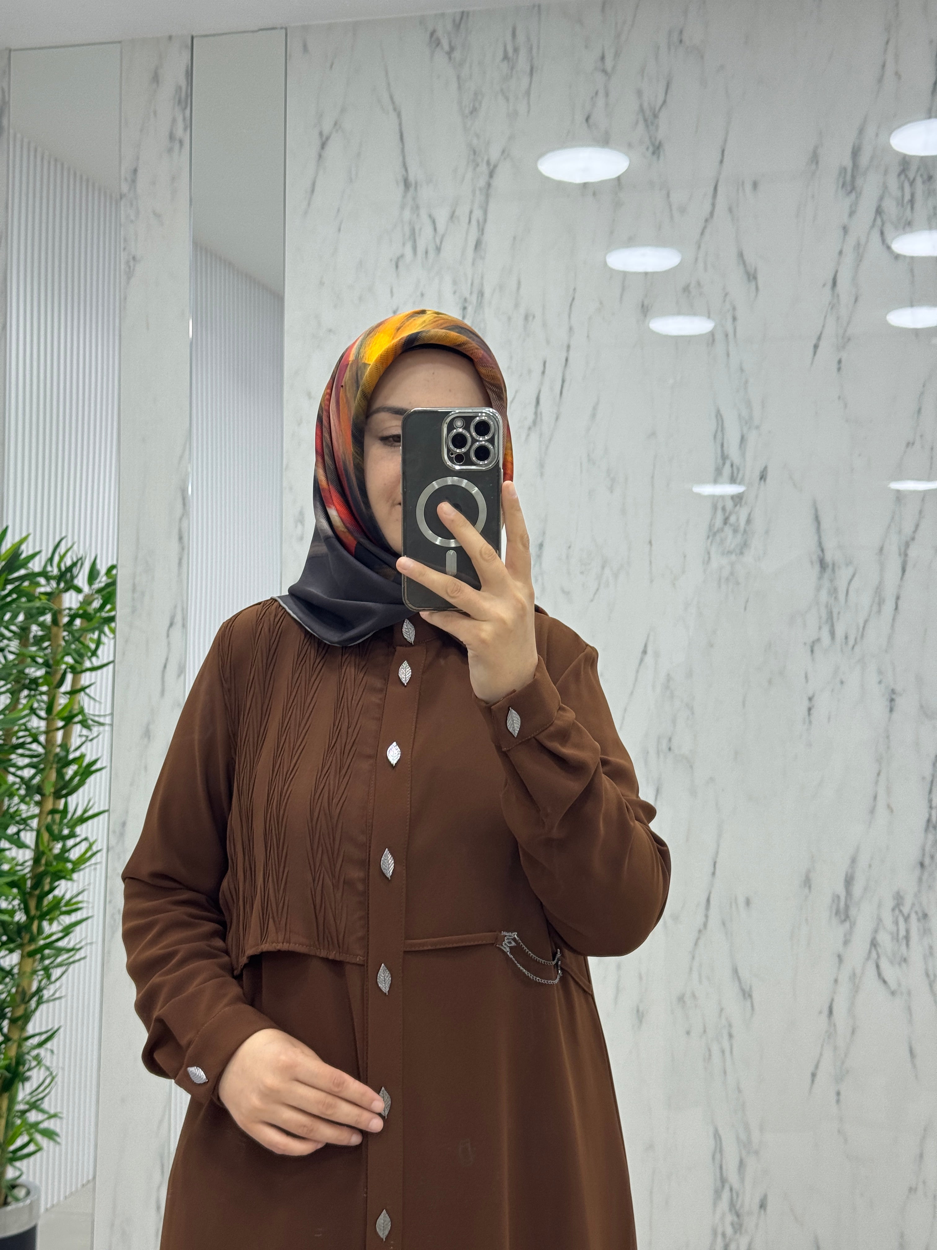 PERFECT YAPRAK DÜĞME DETAY TAMBOY TUNİK (25154)
