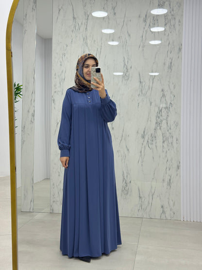 MUSAB DÜĞME DETAYLI FERACE ELBİSE(8614)