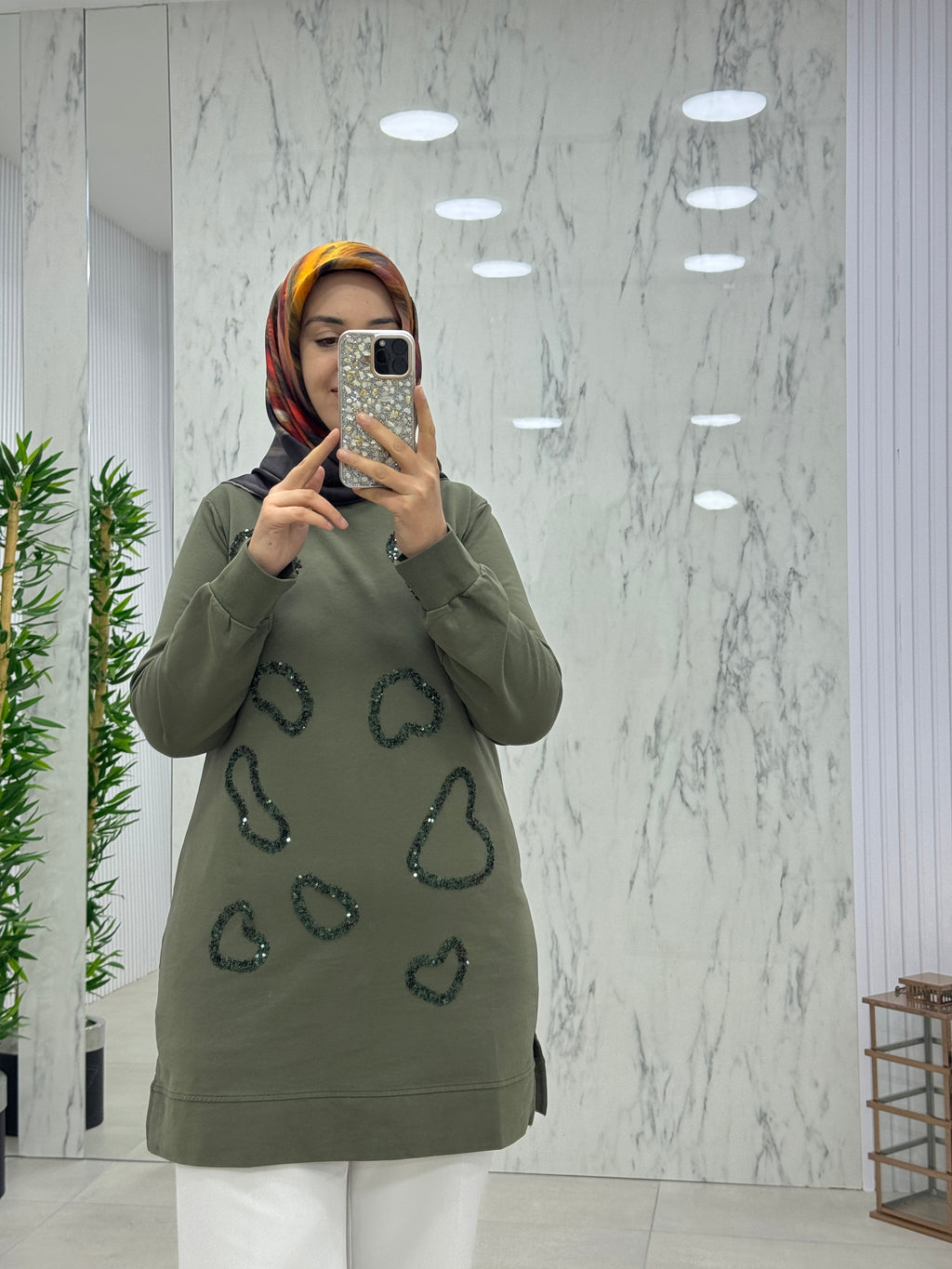 AYŞE AKAY PULLU NAKIŞLI TUNİK