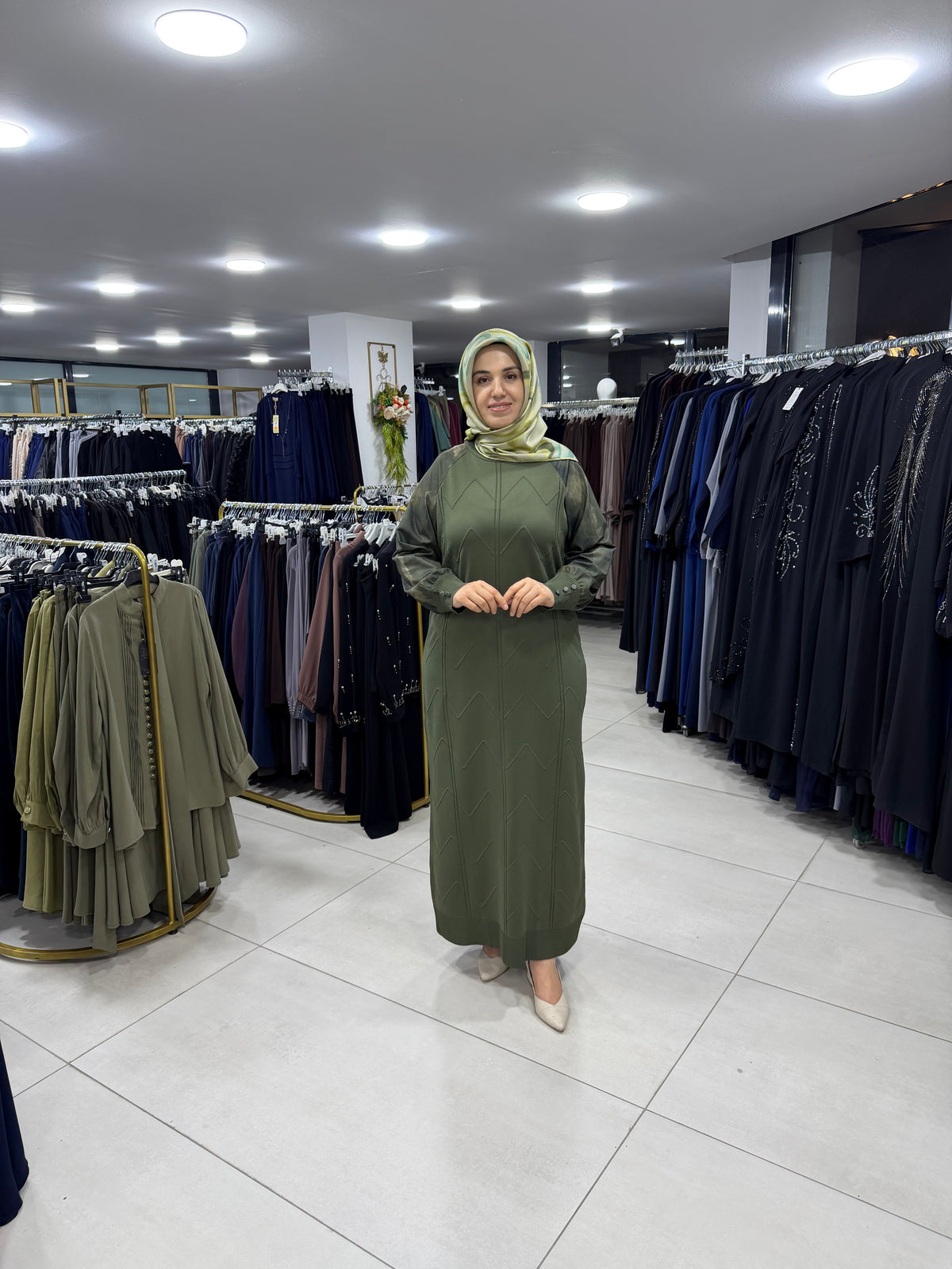 GAYE KUPRA DETAYLI ELBİSE(3636)