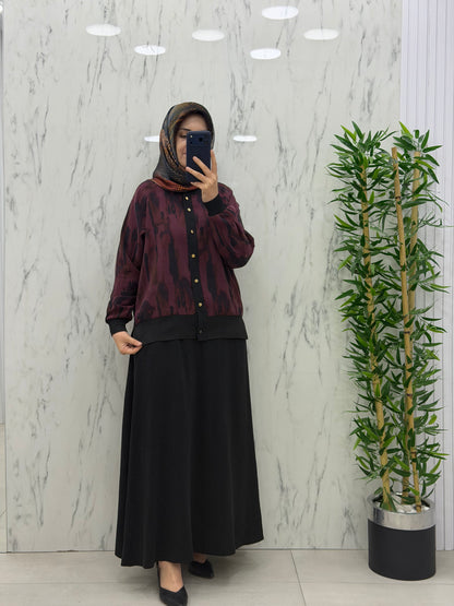 ALESYA ÜSTÜ DESENLİ MODAL TAKIM