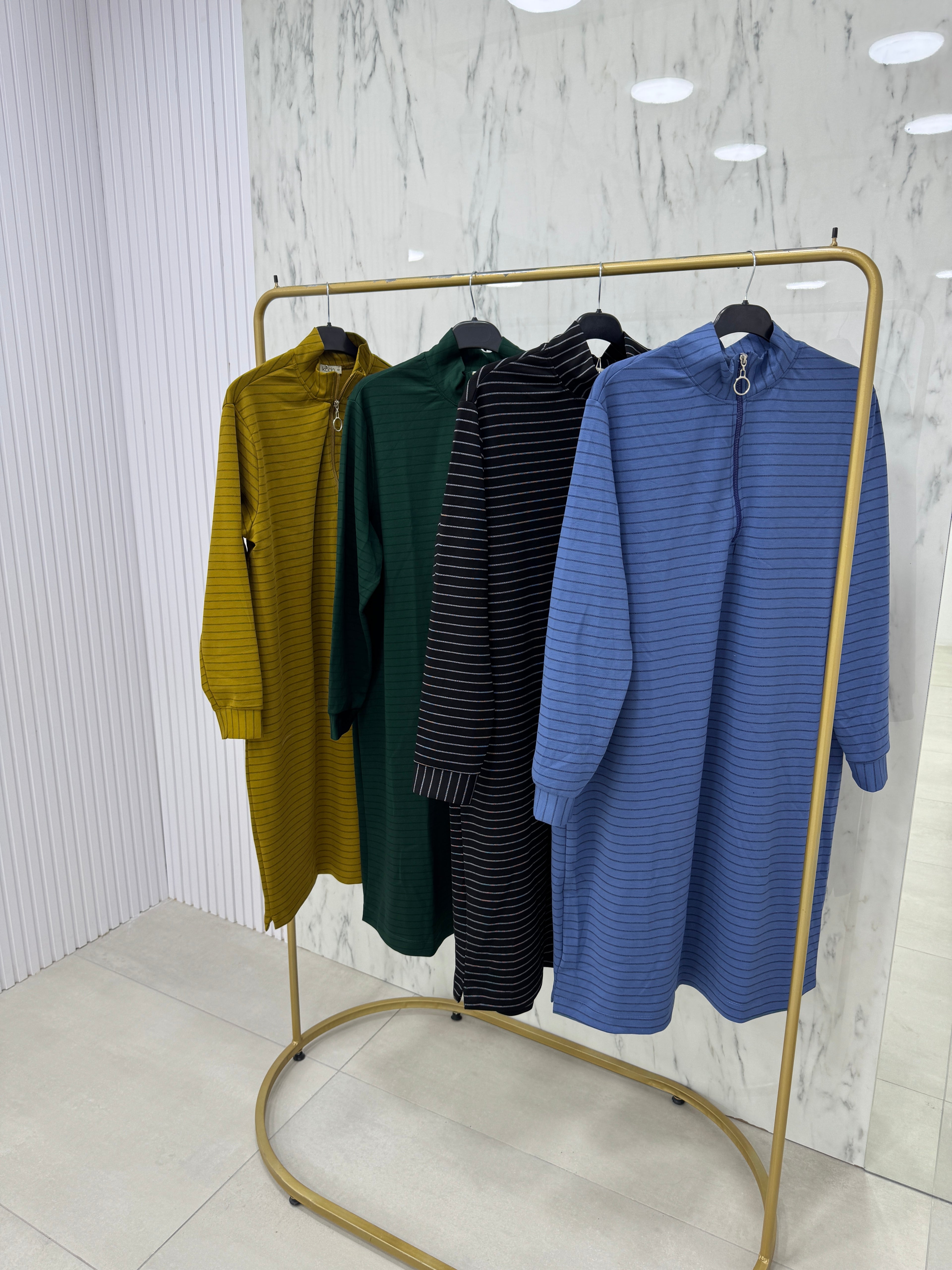 KADO UZUN ÇİZGİLİ TUNİK (9675)