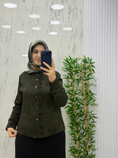 SEVİL TEK FIRFIRLI  GÖMLEK(5305)