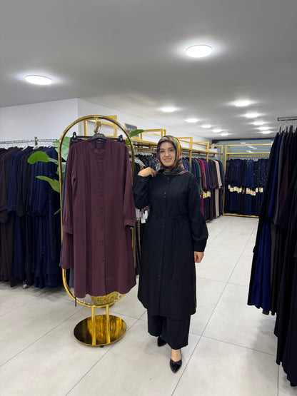 ALESYA BOYDAN DÜĞMELİ SEYYAR KEMERLİ TAKIM