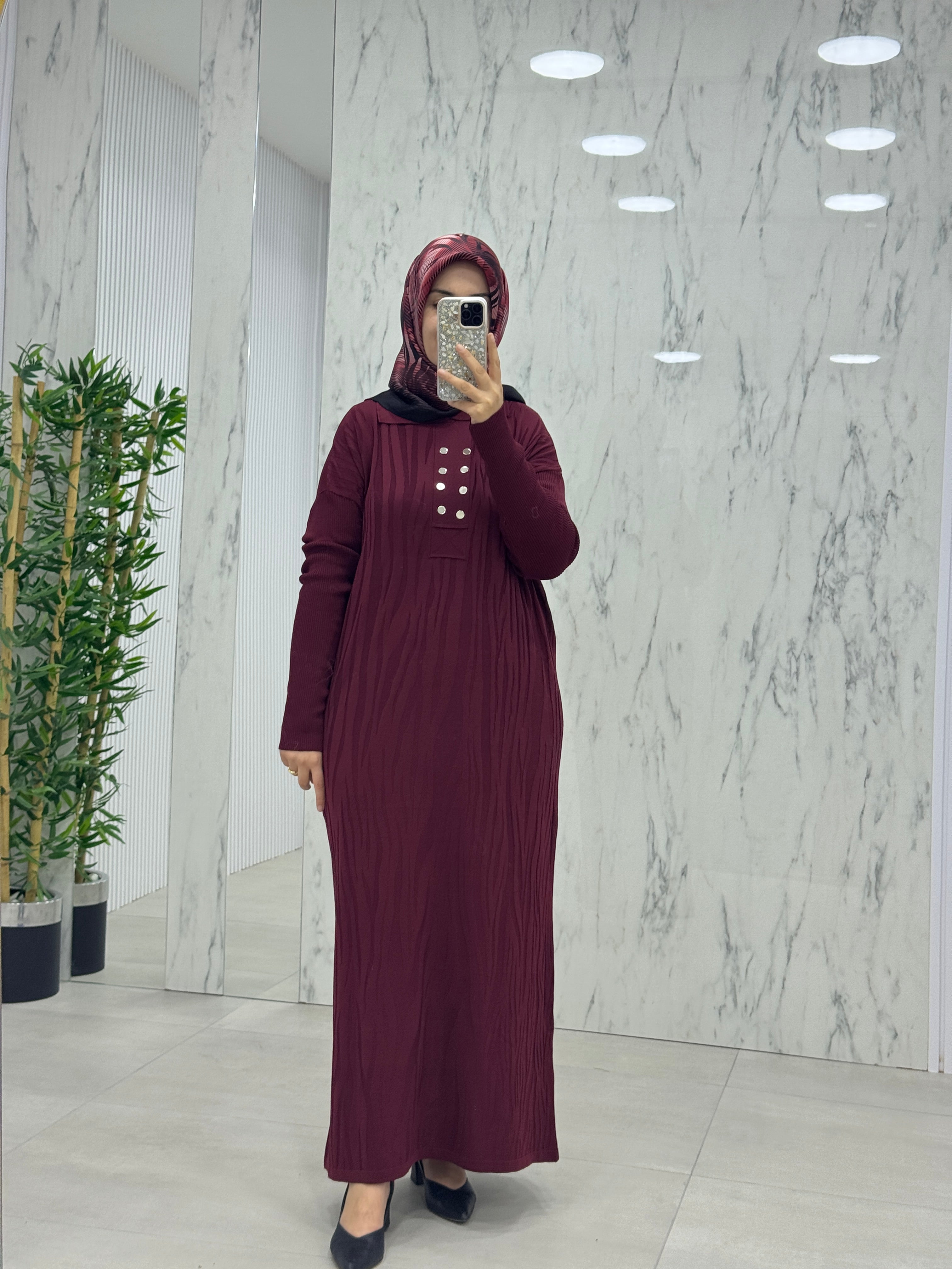 KADO ÇİFT DÜĞME TRİKO ELBİSE (2725524)