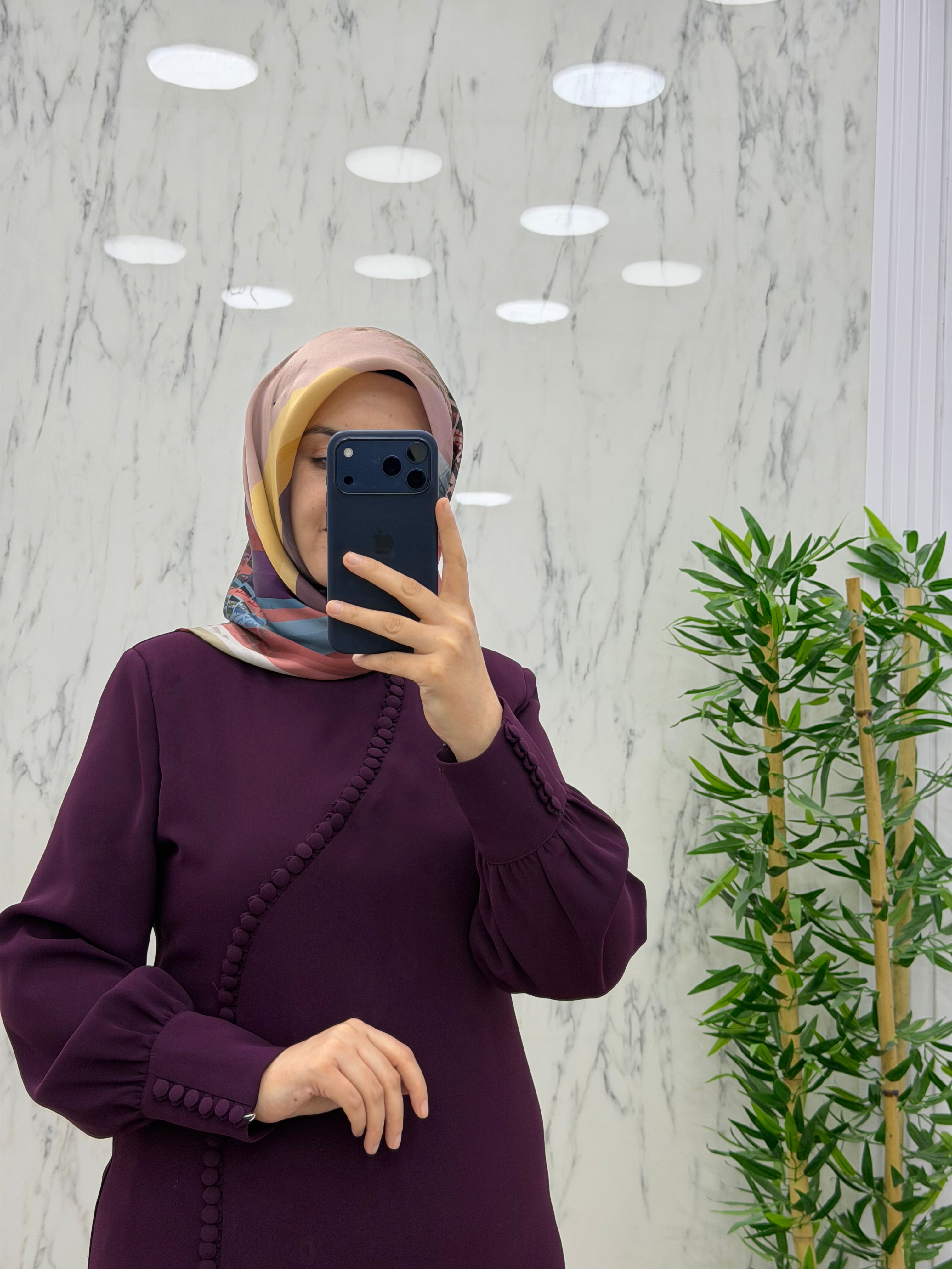 JUKİ MODA DÜĞME DETAYLI ELBİSE(3543)