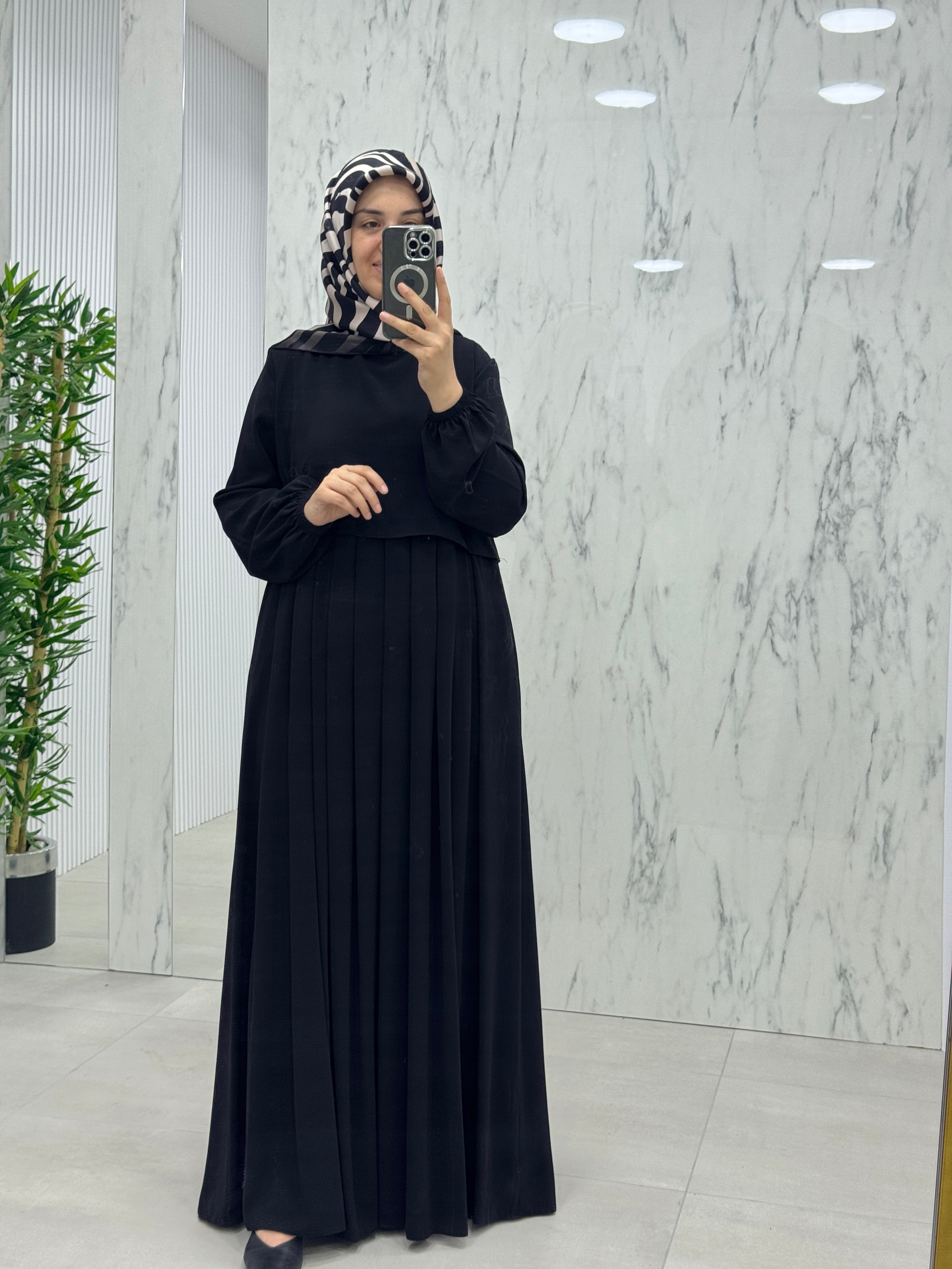 MUSAB PELERİNLİ ELBİSE/FERACE (8610)