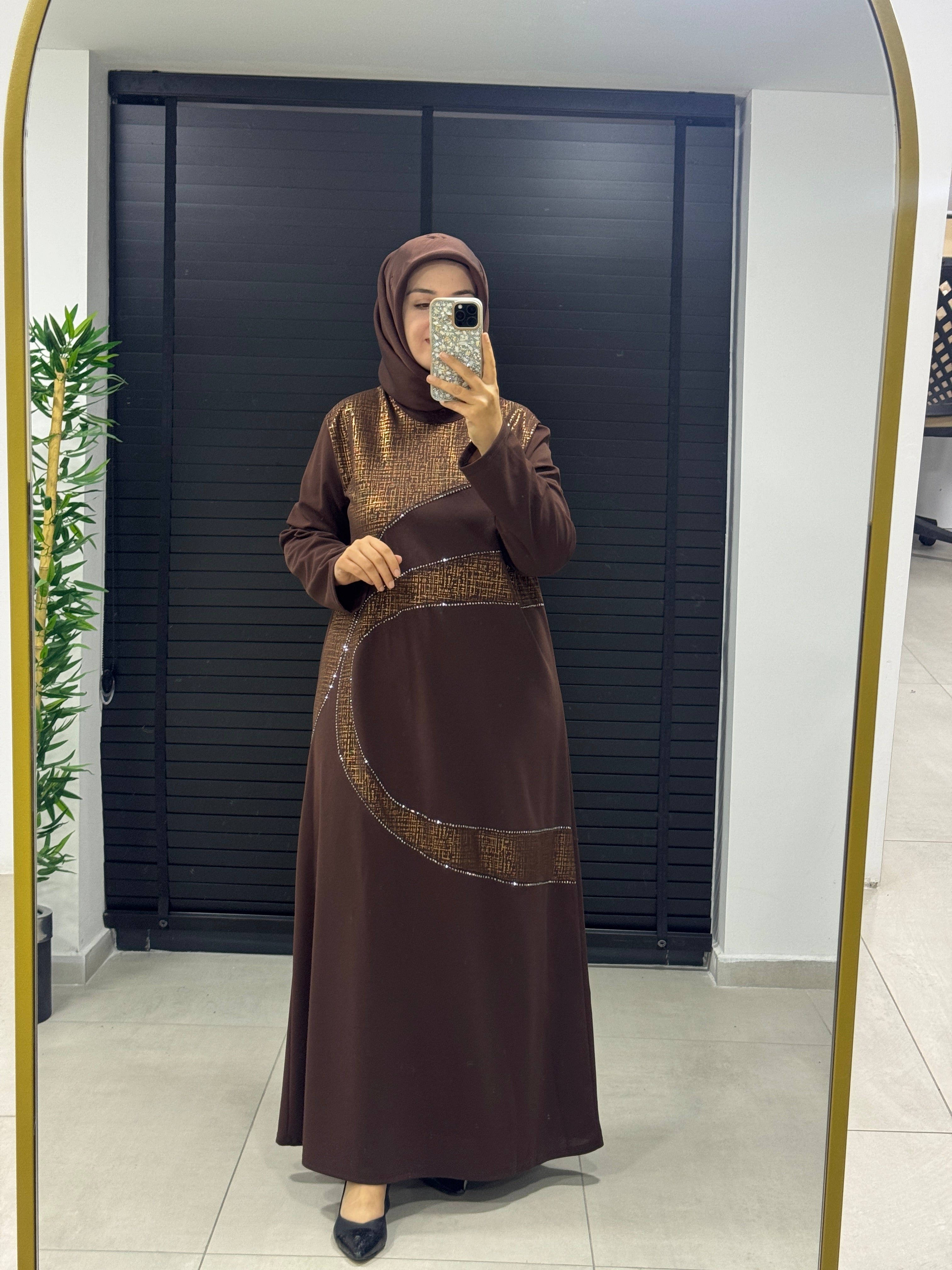 NİHAL TAŞLI ELBİSE(7412)