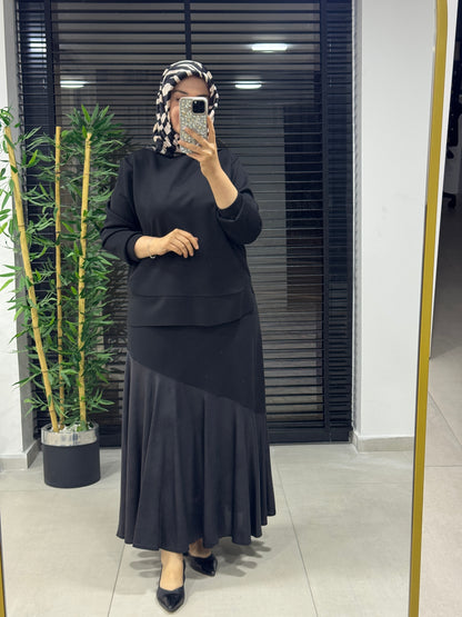 KÜBRA ALTI DERİLİ ETEK(2698)