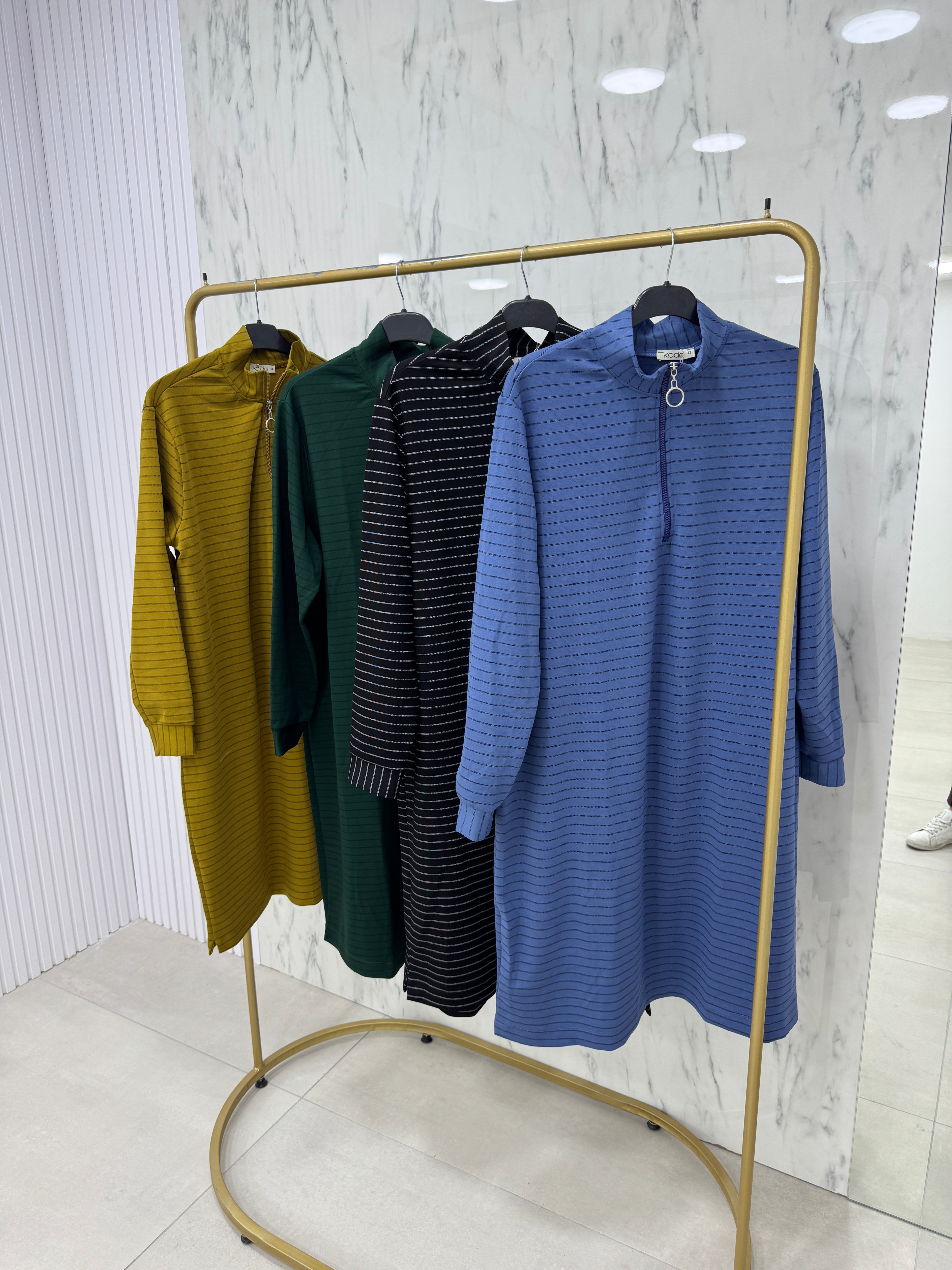 KADO UZUN ÇİZGİLİ TUNİK (9675)