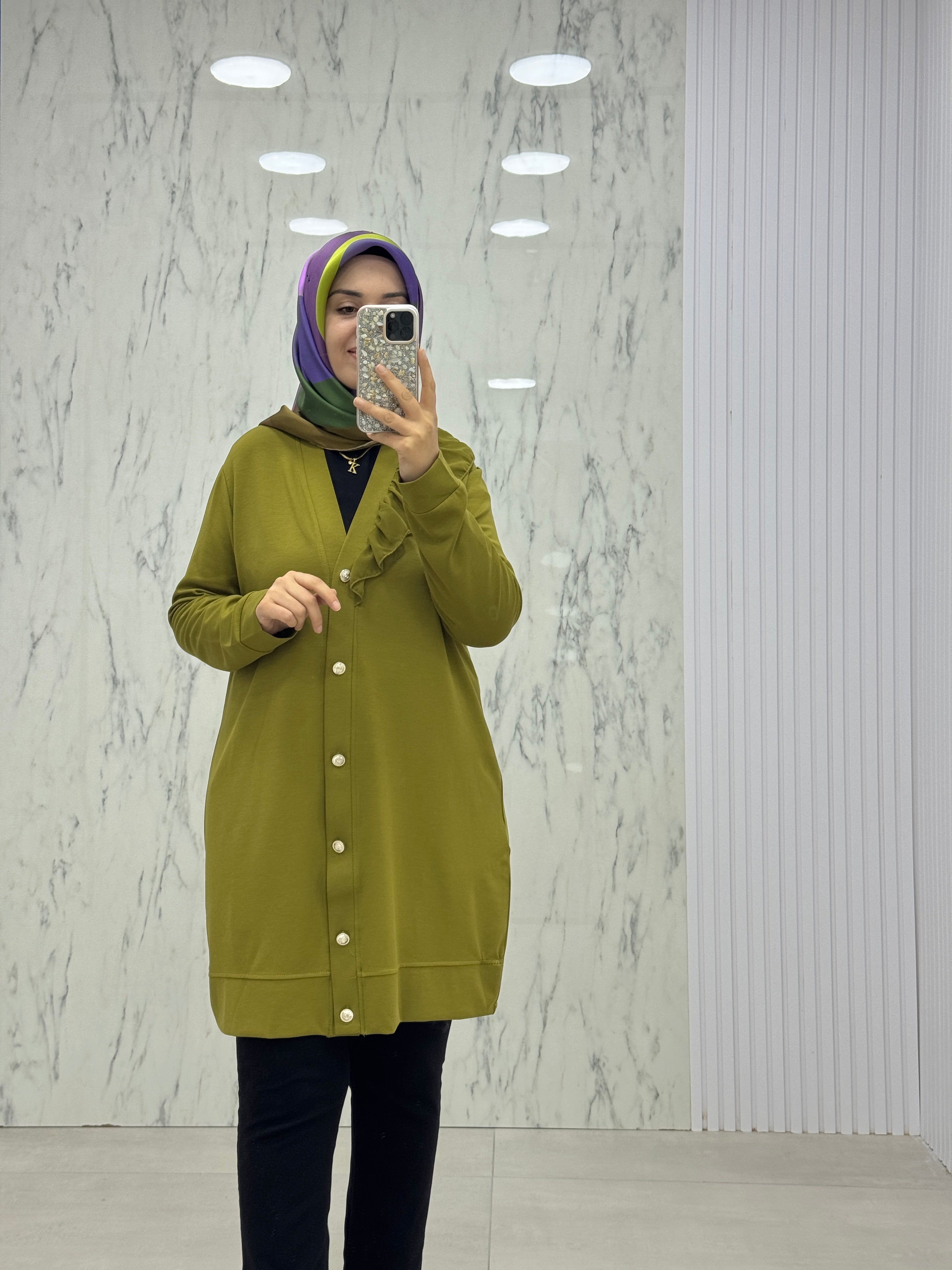 KADO ŞİFON KOMBİNLİ HIRKA (251256)