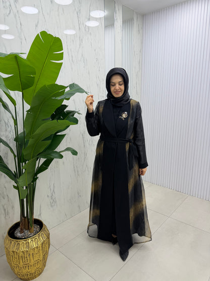 GRİMİSS  BROŞ DETAYLI ABAYA(2613)