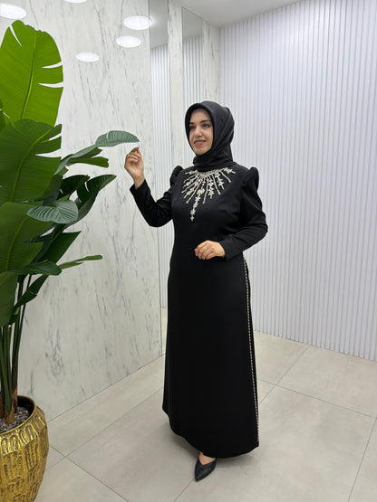 JUKİ MODA ÖN VE YAN DETAYLI ELBİSE