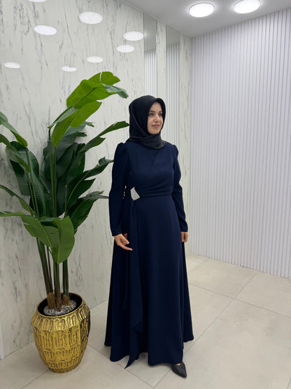 JUKİ MODA ÖNÜ DRAPELİ ELBİSE (5701)