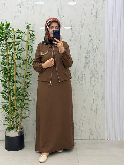 ECE TRİKO CEKETLİ ELBİSE TAKIM