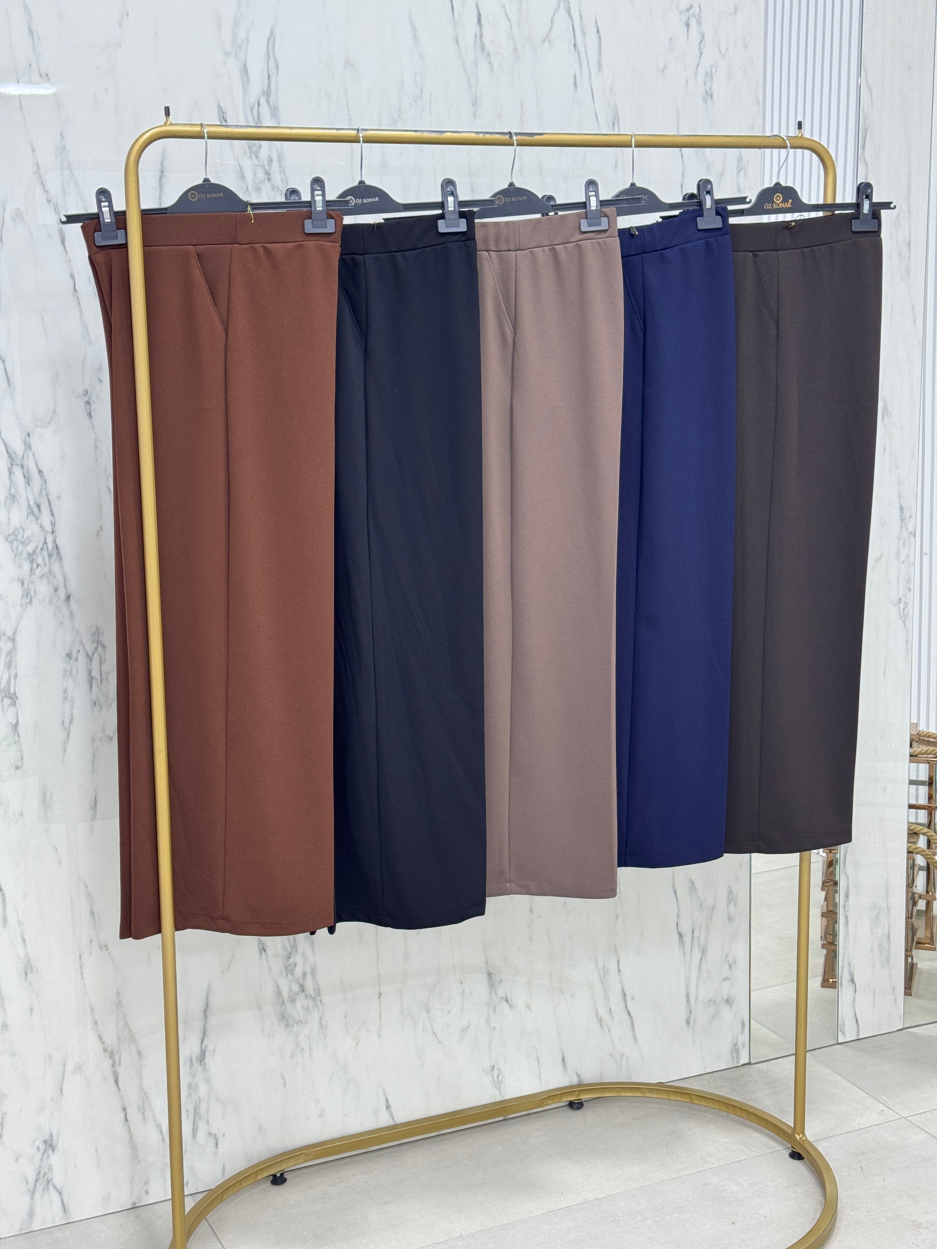 KÜBRA  KREP BOL PAÇA PANTOLON (1003)