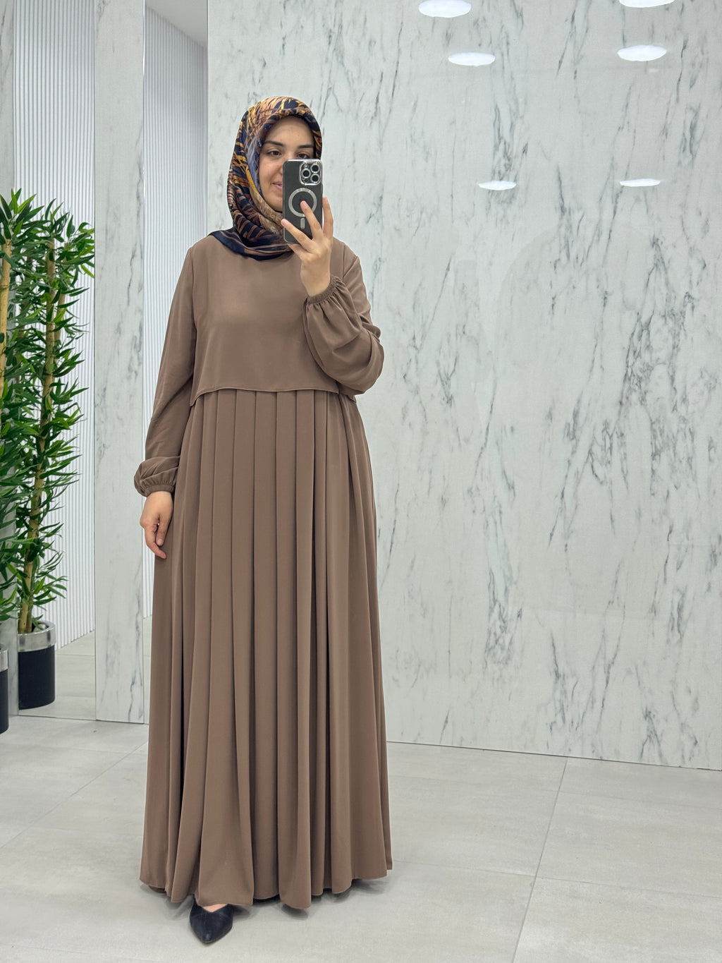 MUSAB PELERİNLİ ELBİSE/FERACE (8610)