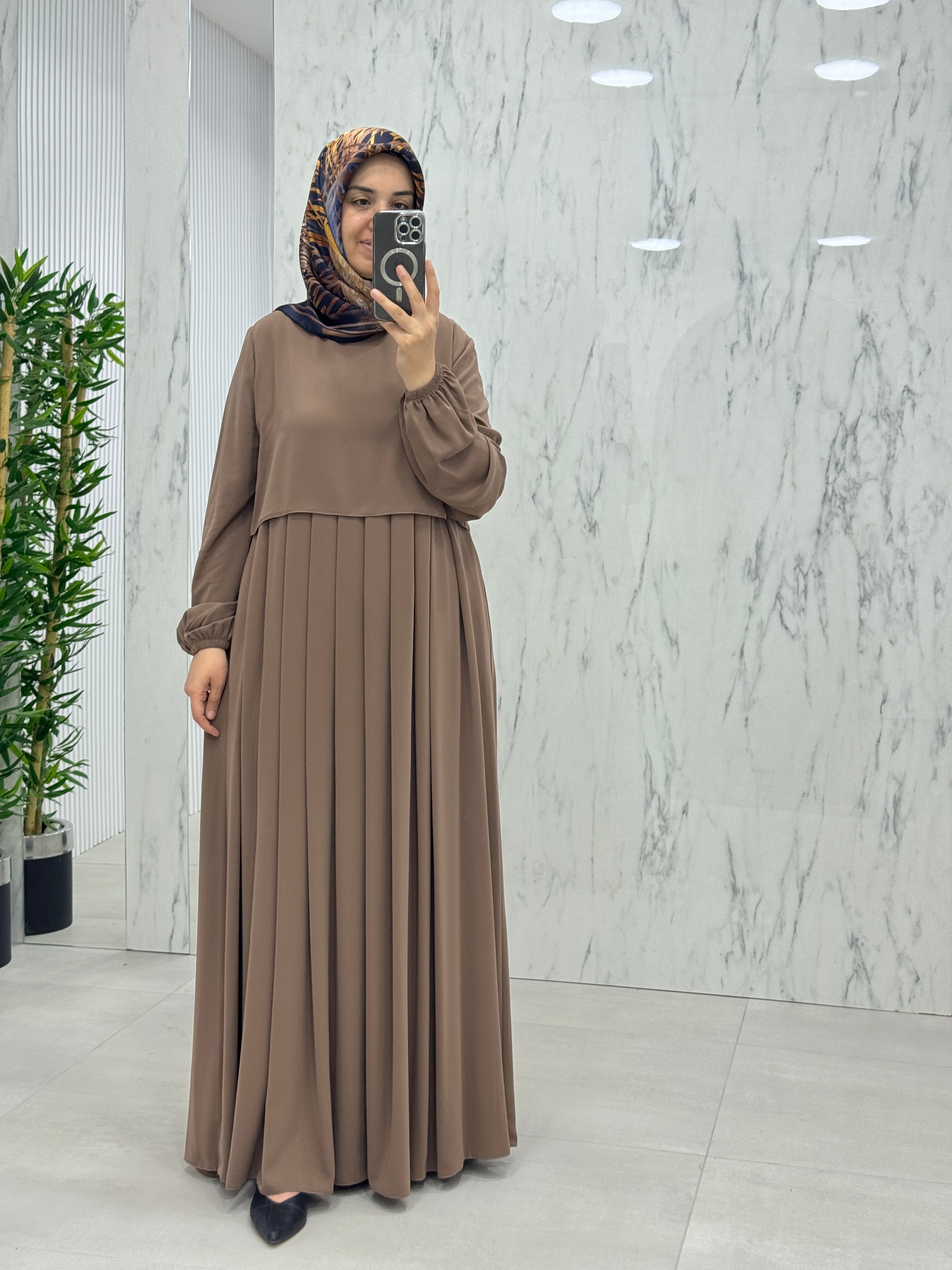 MUSAB PELERİNLİ ELBİSE/FERACE (8610)