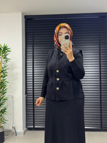 KÜBRA DÜĞMELİ ETEK