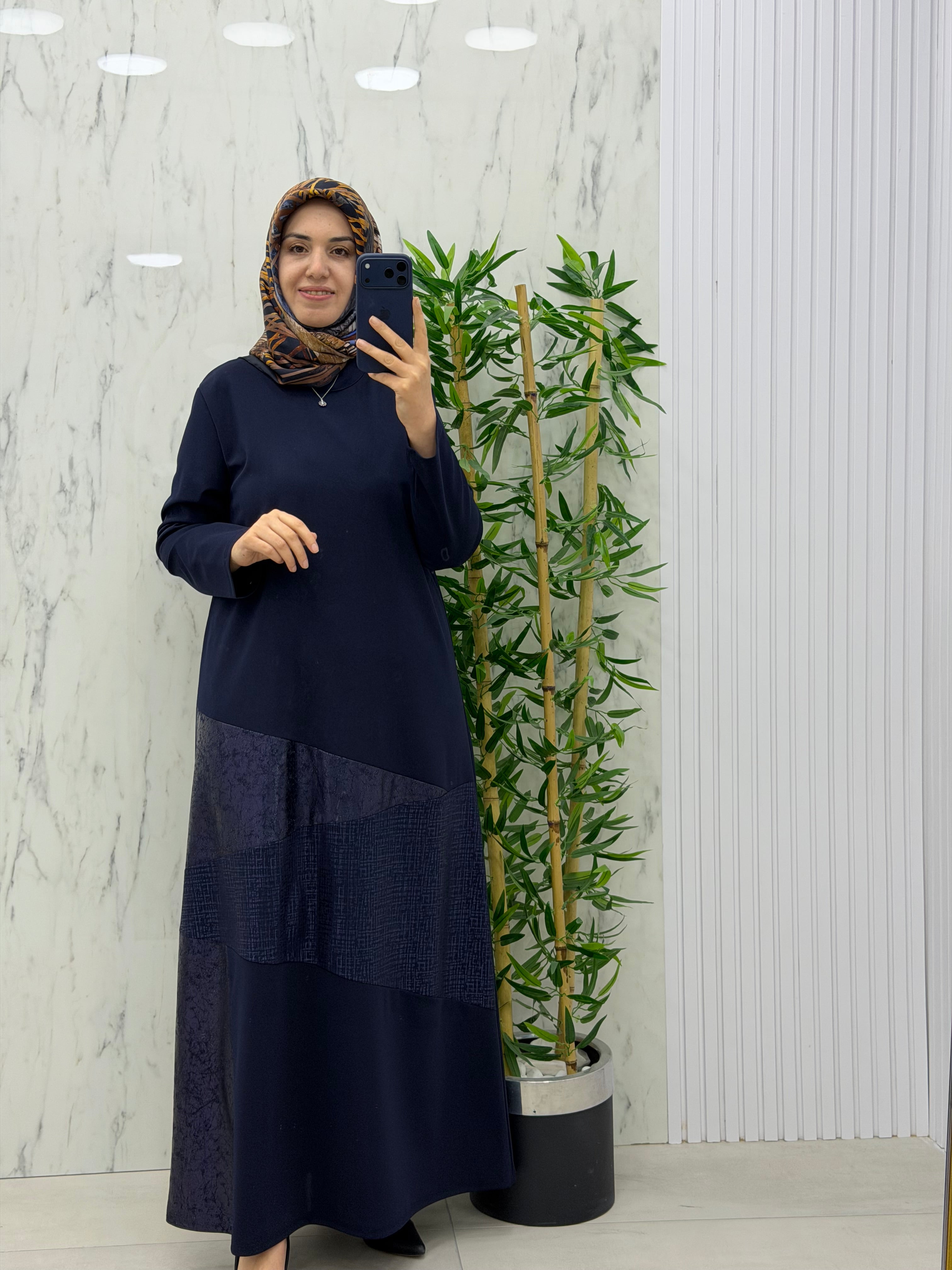 NİHAL SADE ŞIK ELBİSE(7409)