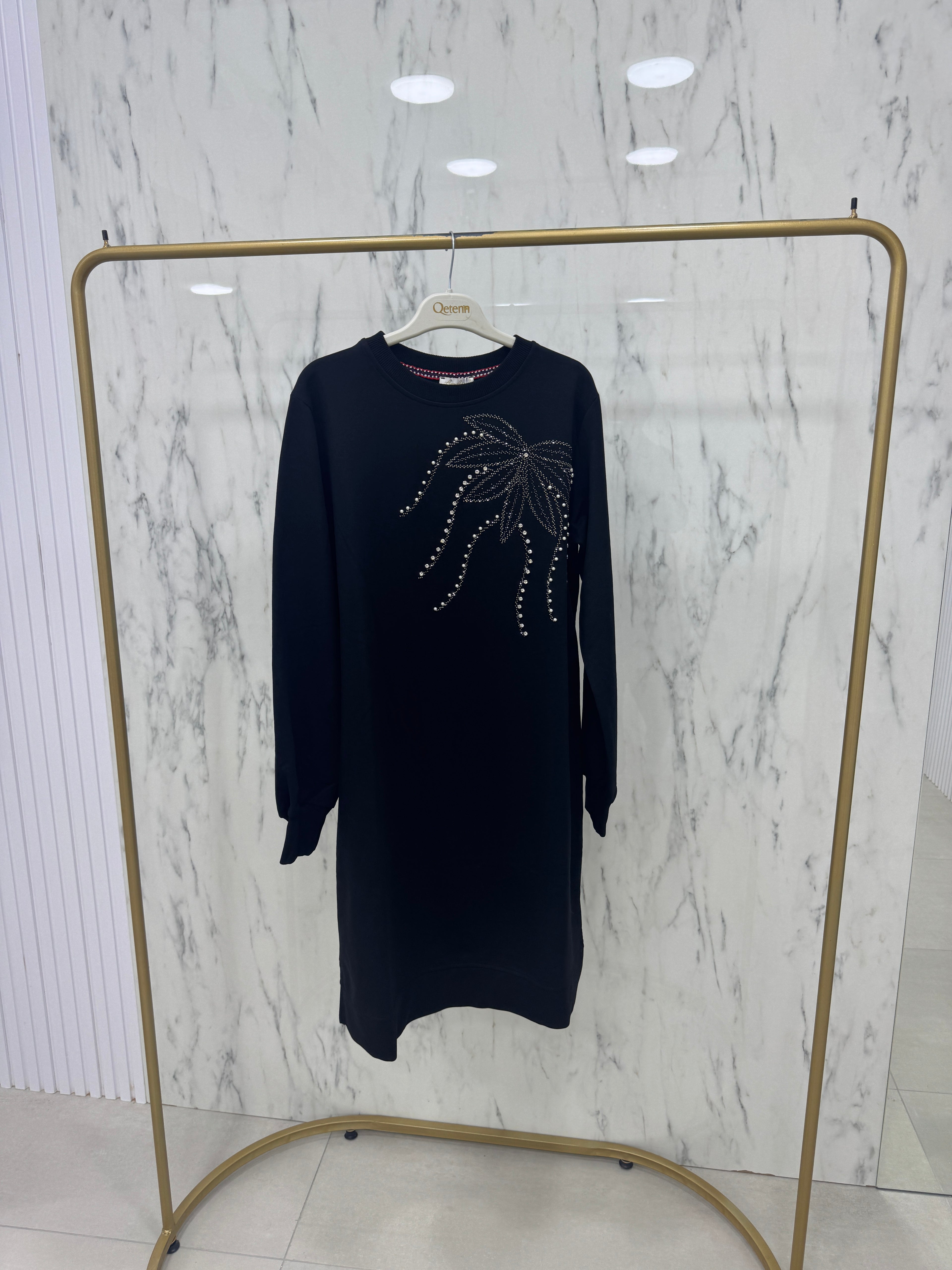 AYŞE AKAY TAŞ ÇİÇEK DETAYLI TUNİK