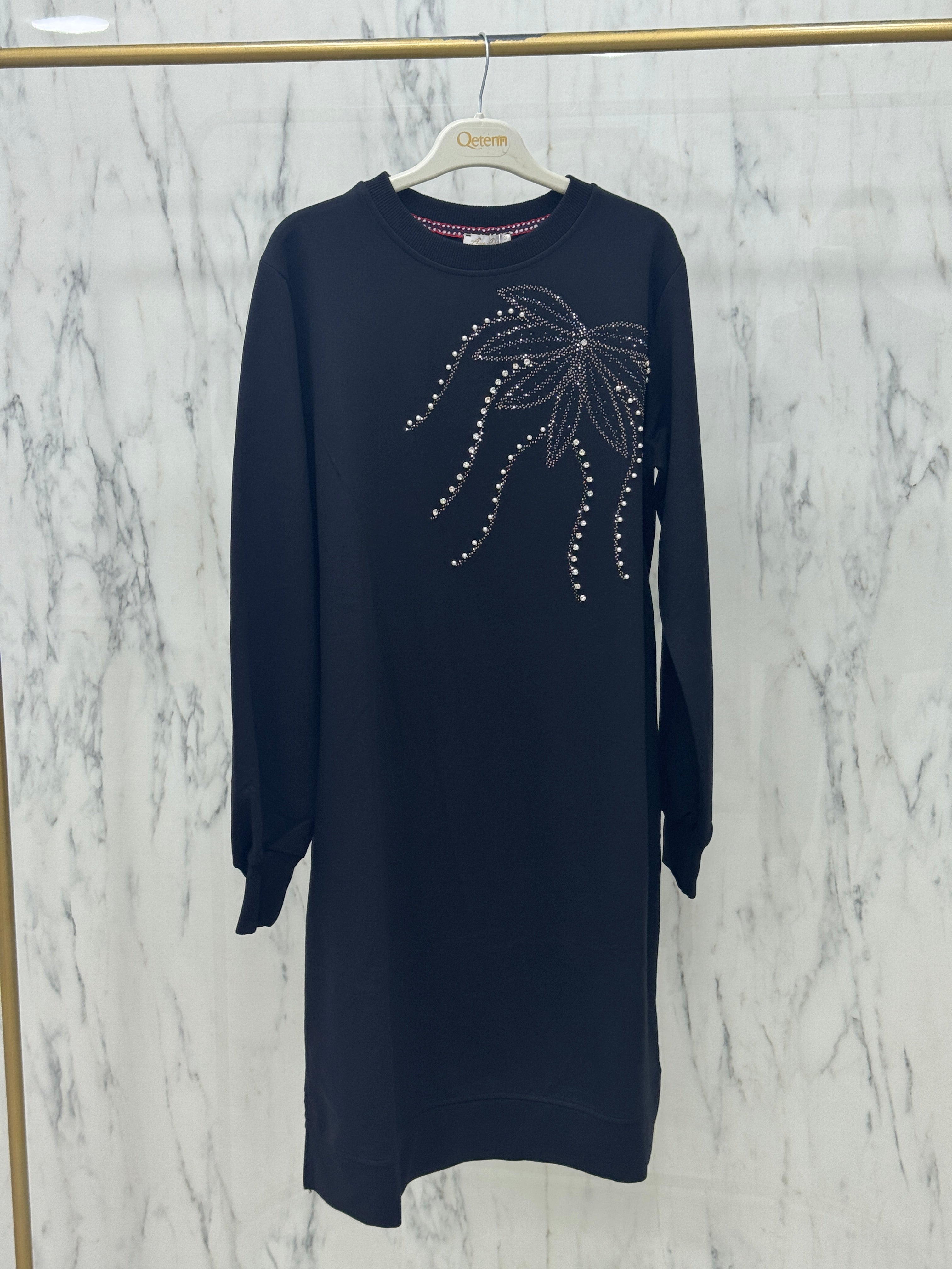 AYŞE AKAY TAŞ ÇİÇEK DETAYLI TUNİK