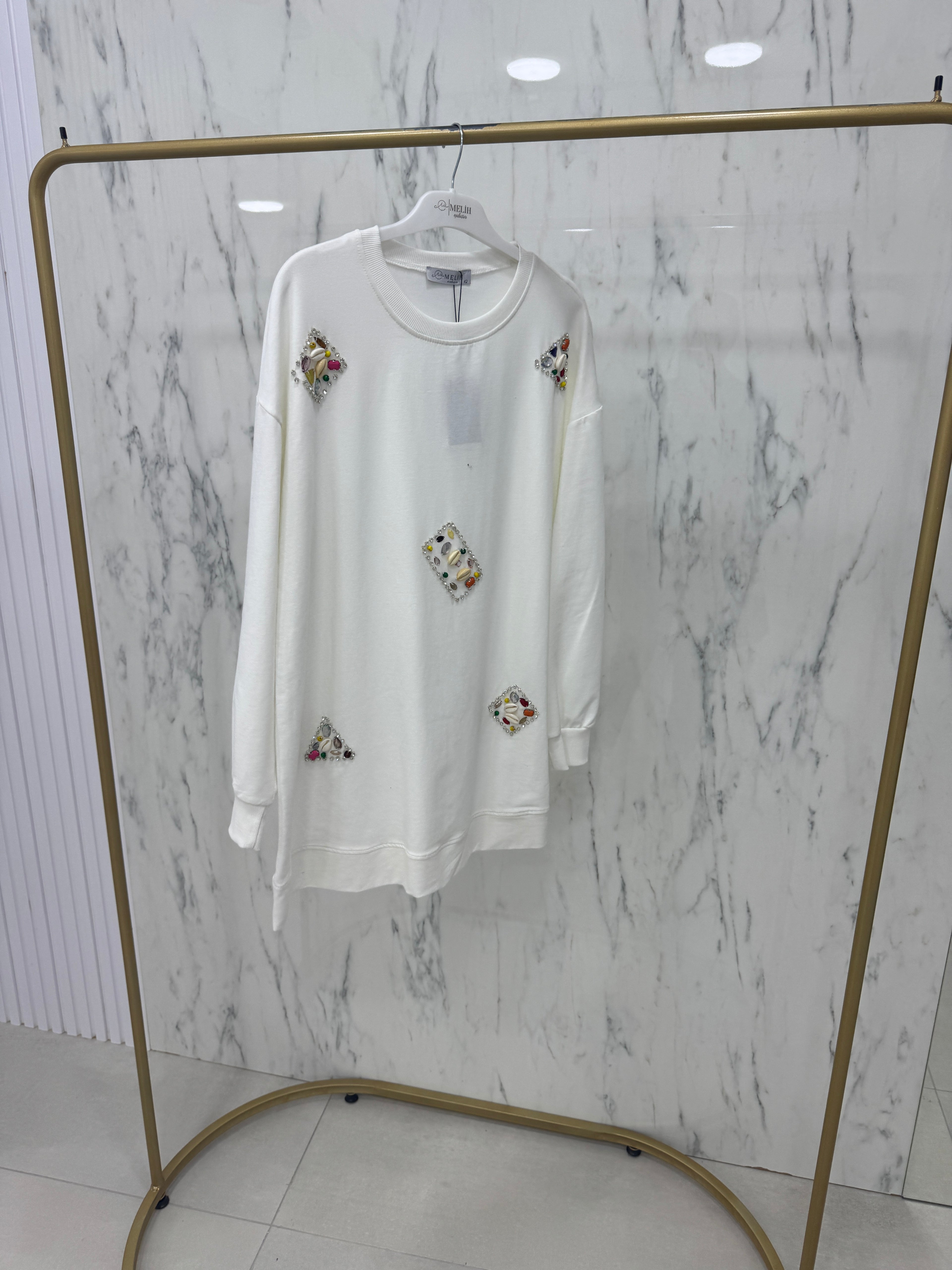 MELİH RENKLİ TAŞLI TUNİK