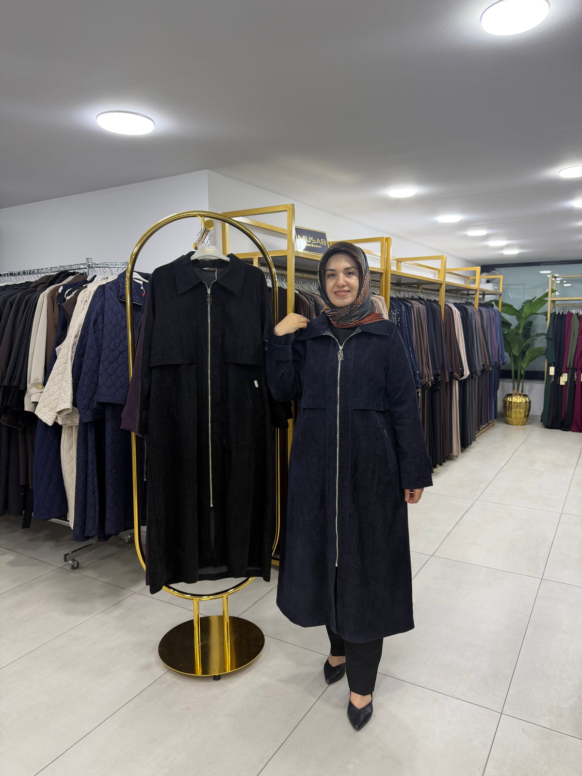 KADİFE KOT SIRT DETAYLI KAP(5206)